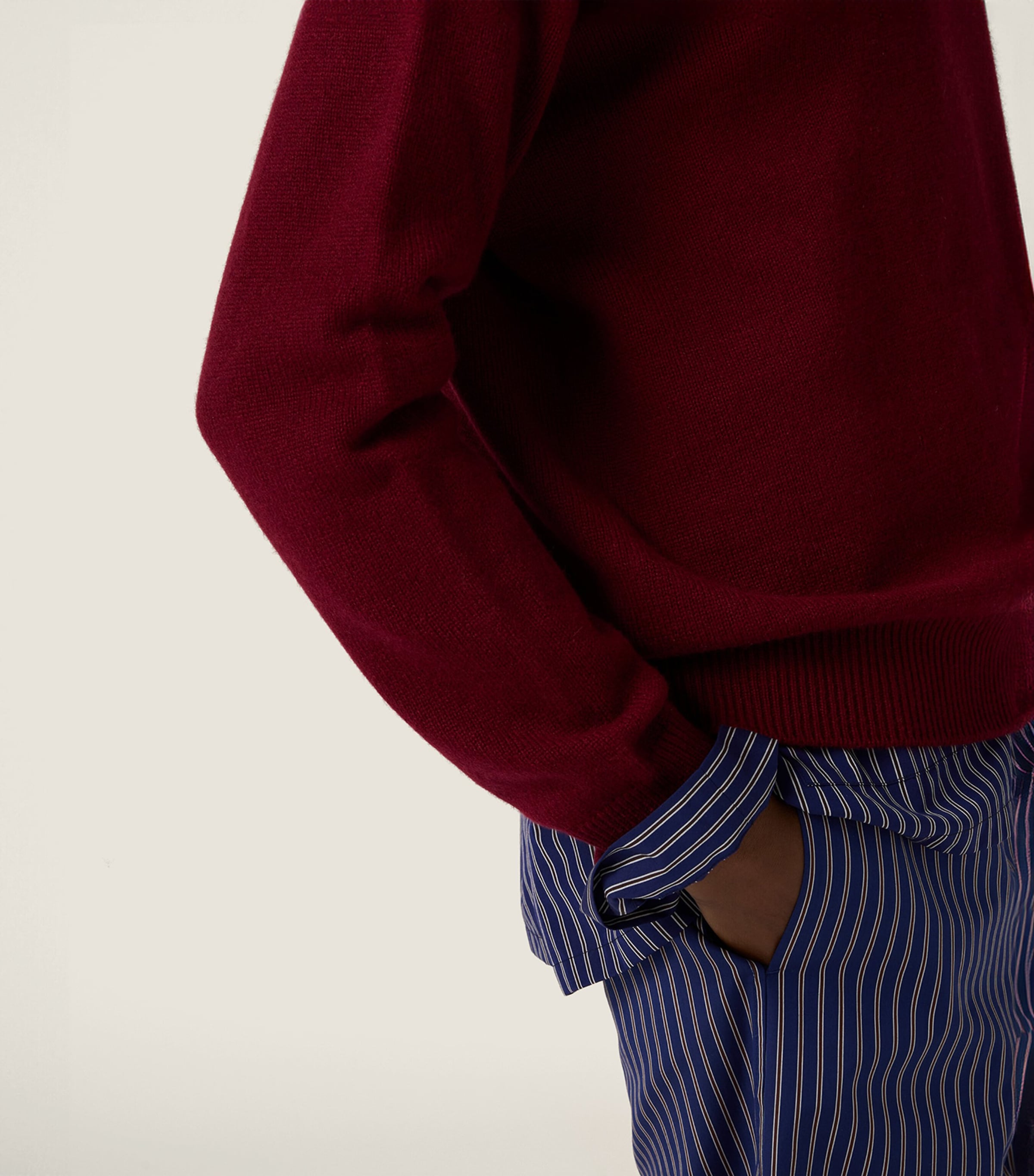 Cashmere Logo Polo Sweater F0399 Image 4