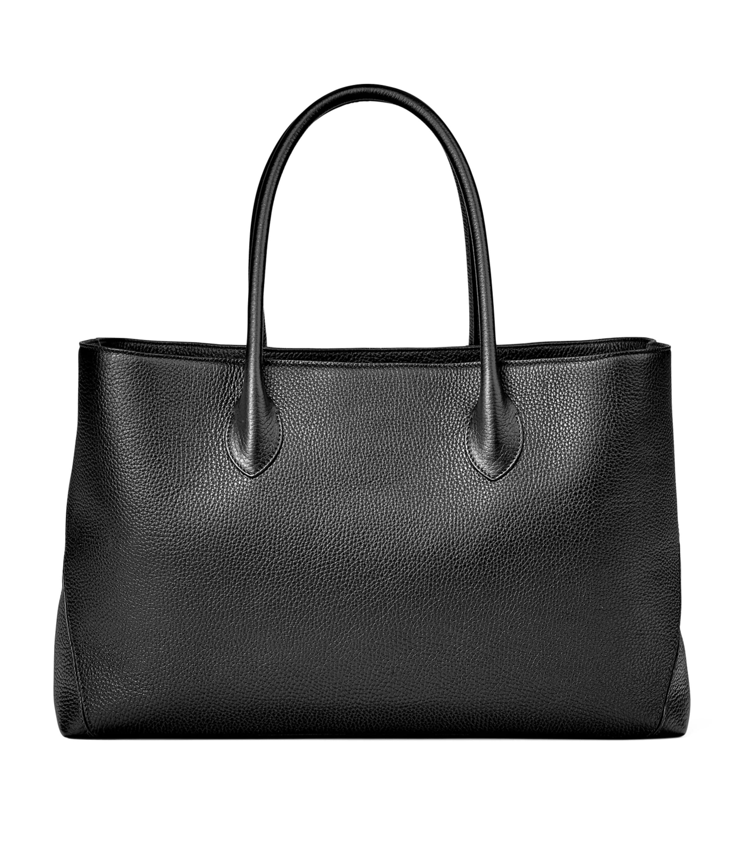 Leather London Tote Bag BLACK Image 7