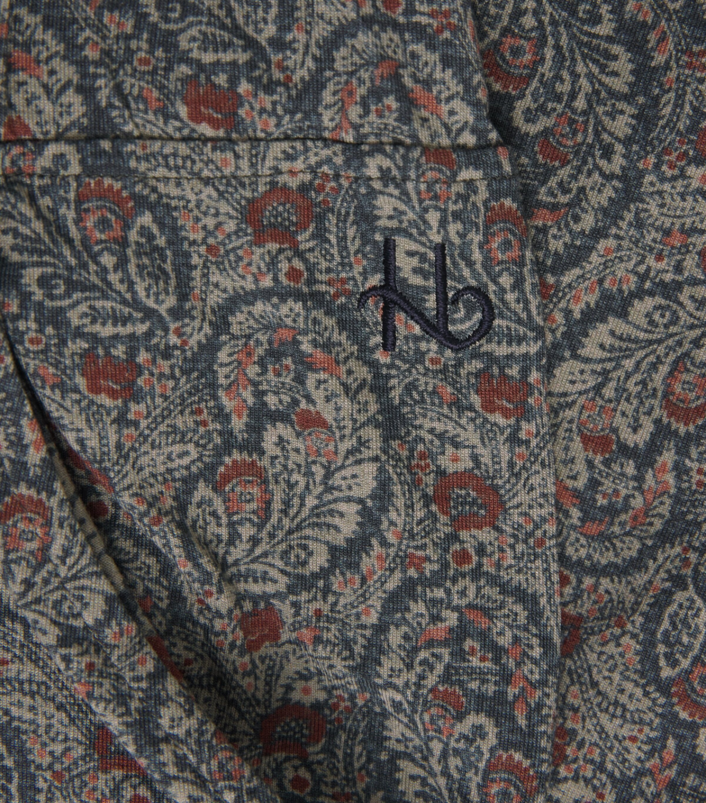 Homebody Mens Stretch-Modal Paisley Pyjama Bottoms Neem Image 6