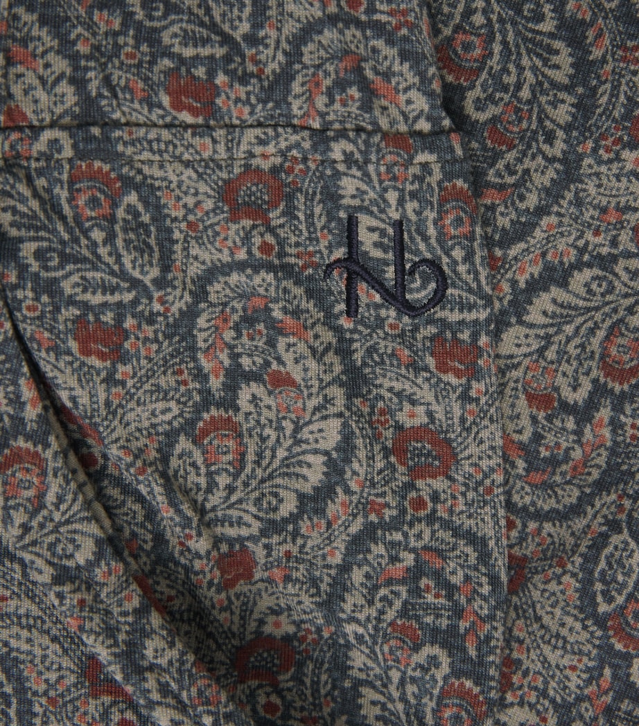 Homebody Mens Stretch-Modal Paisley Pyjama Bottoms Neem Image 6