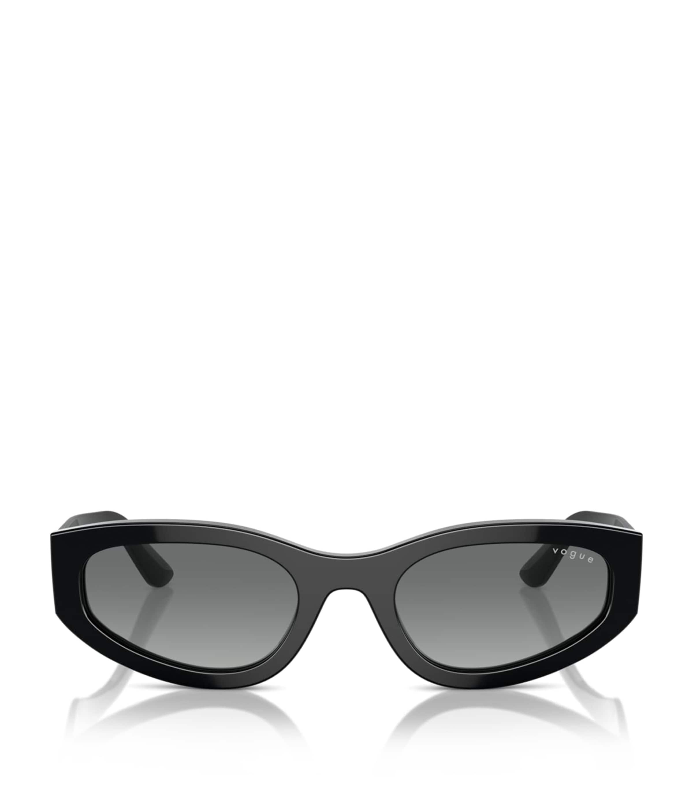 Vogue 54mm Gradient Irregular Sunglasses In Black