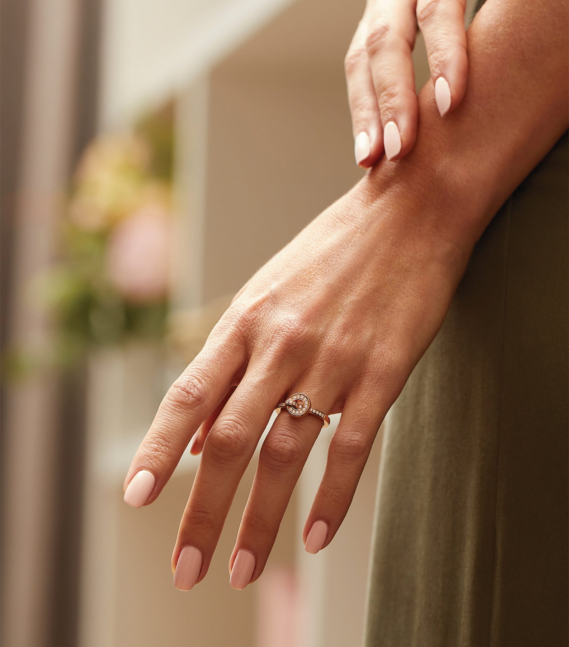 Rose Gold and Diamond Roulette Flip Ring ROSE GOLD Image 2