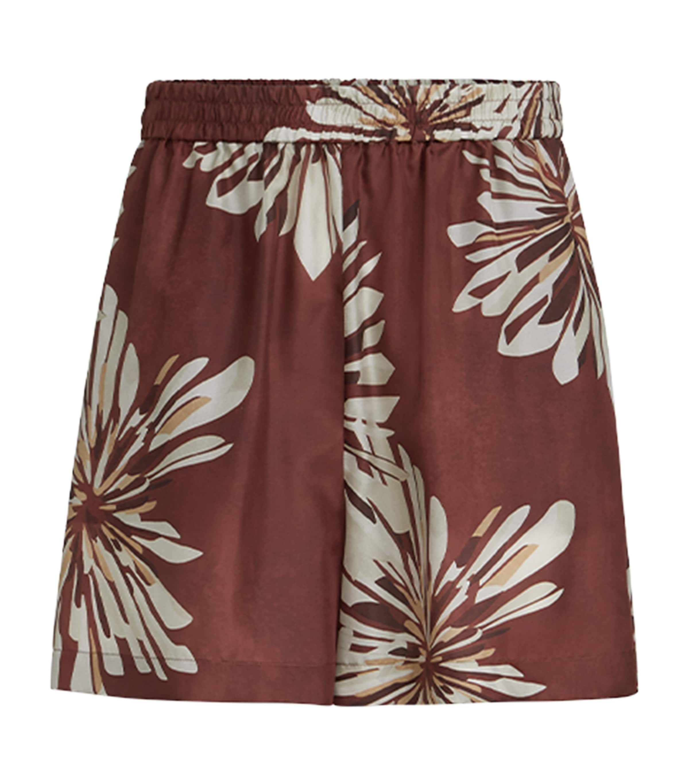 Brunello Cucinelli Womens Silk Floral Shorts Image 1