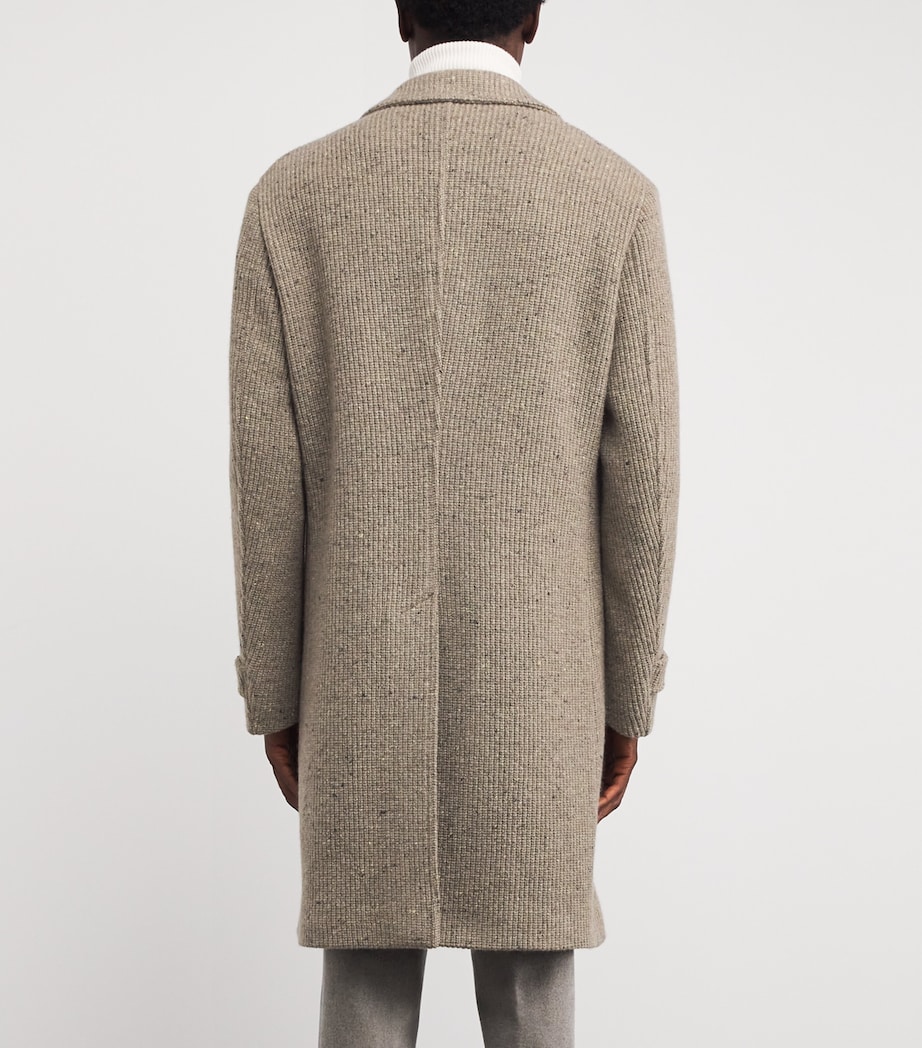 Wool-Blend Knitted Coat ARGILLA Image 4