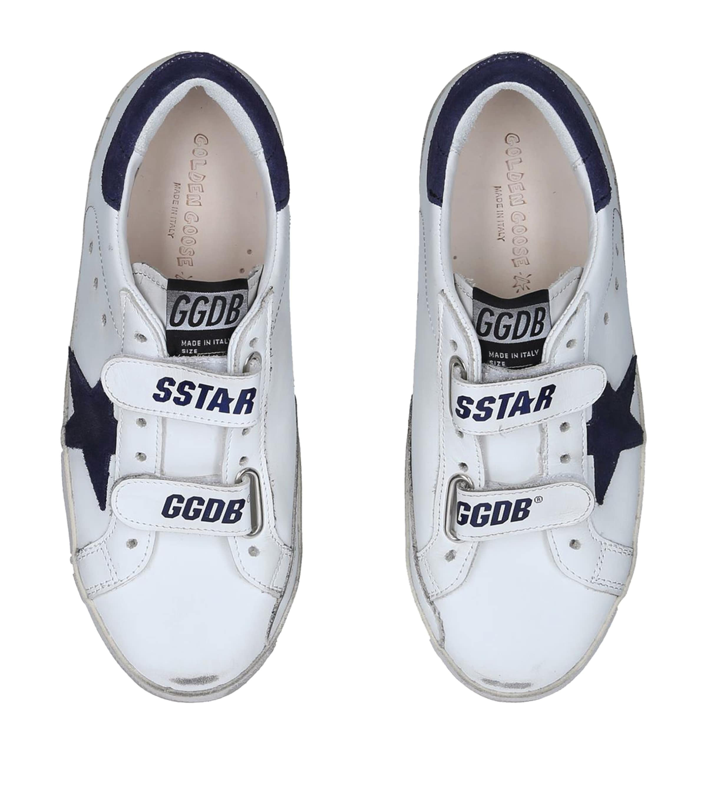 Golden Goose Leather Old School Sneakers Winter Wht Image 4