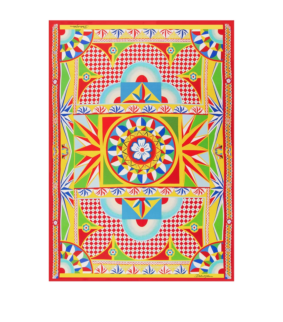 Dolce&Gabbana Casa Silk-Wool Carretto Throw (140cm x 180cm) Carretto F Do