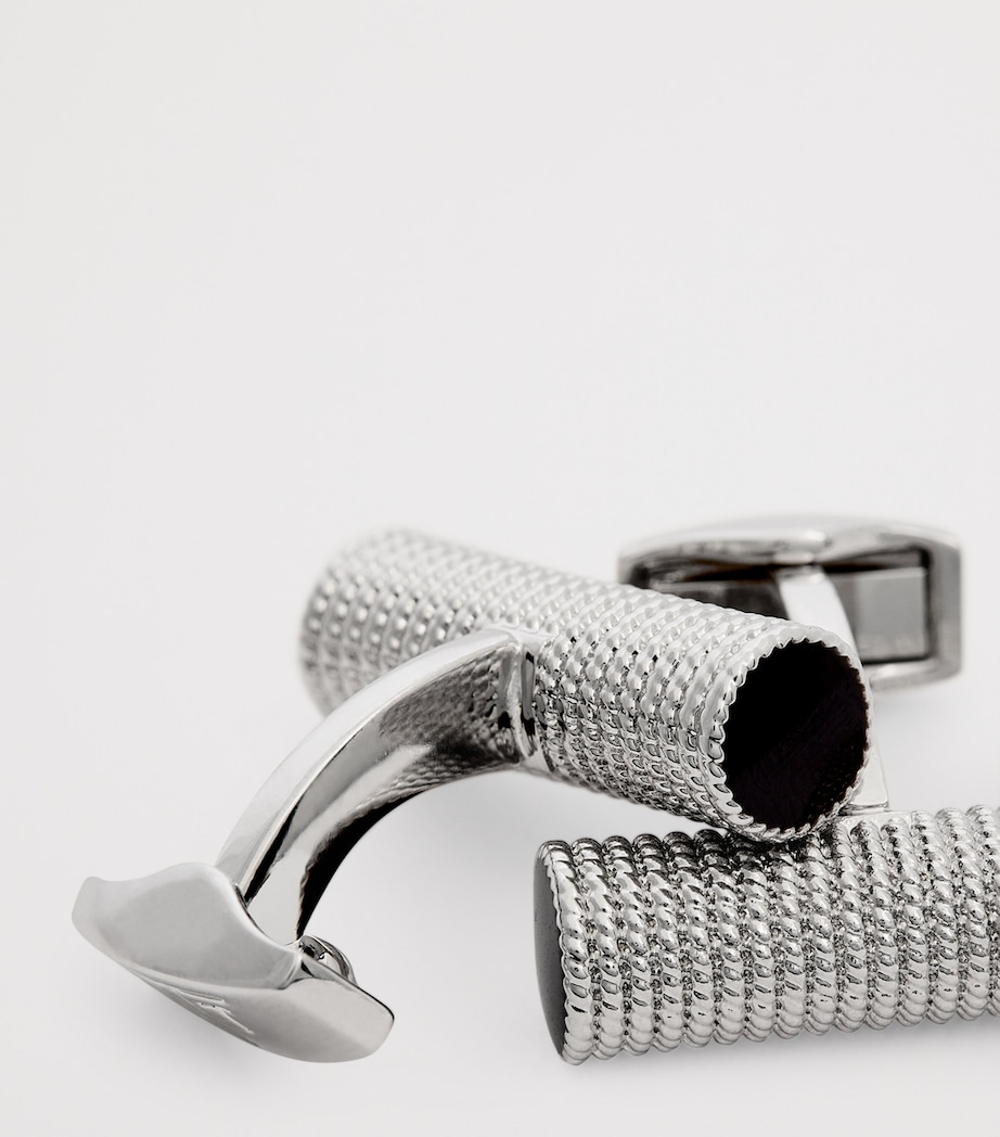 Polished Cable Rope Cufflinks SILVER COLOUR Image 6