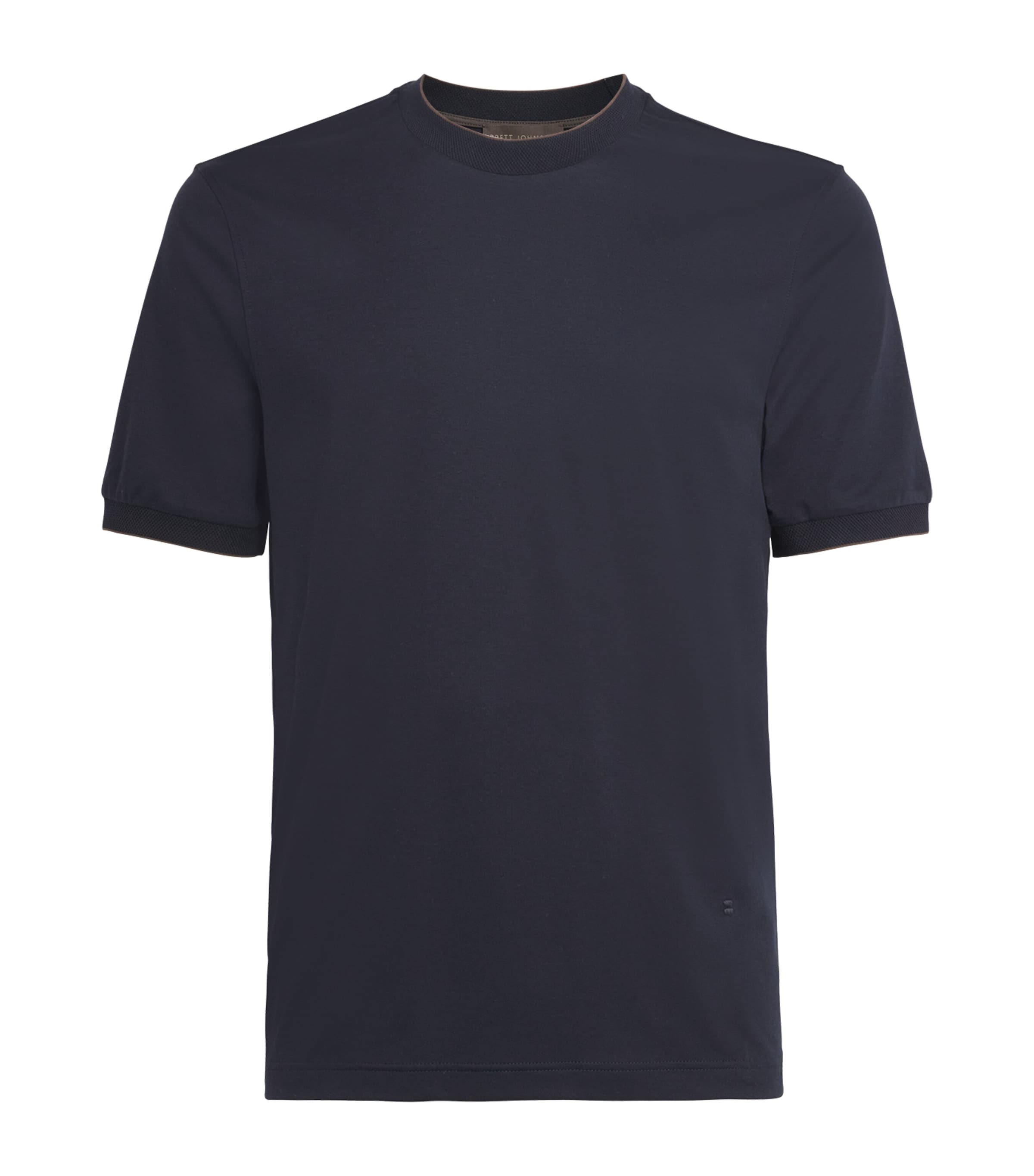 Brett Johnson Mens Cotton-Silk T-Shirt C Navy Image 1