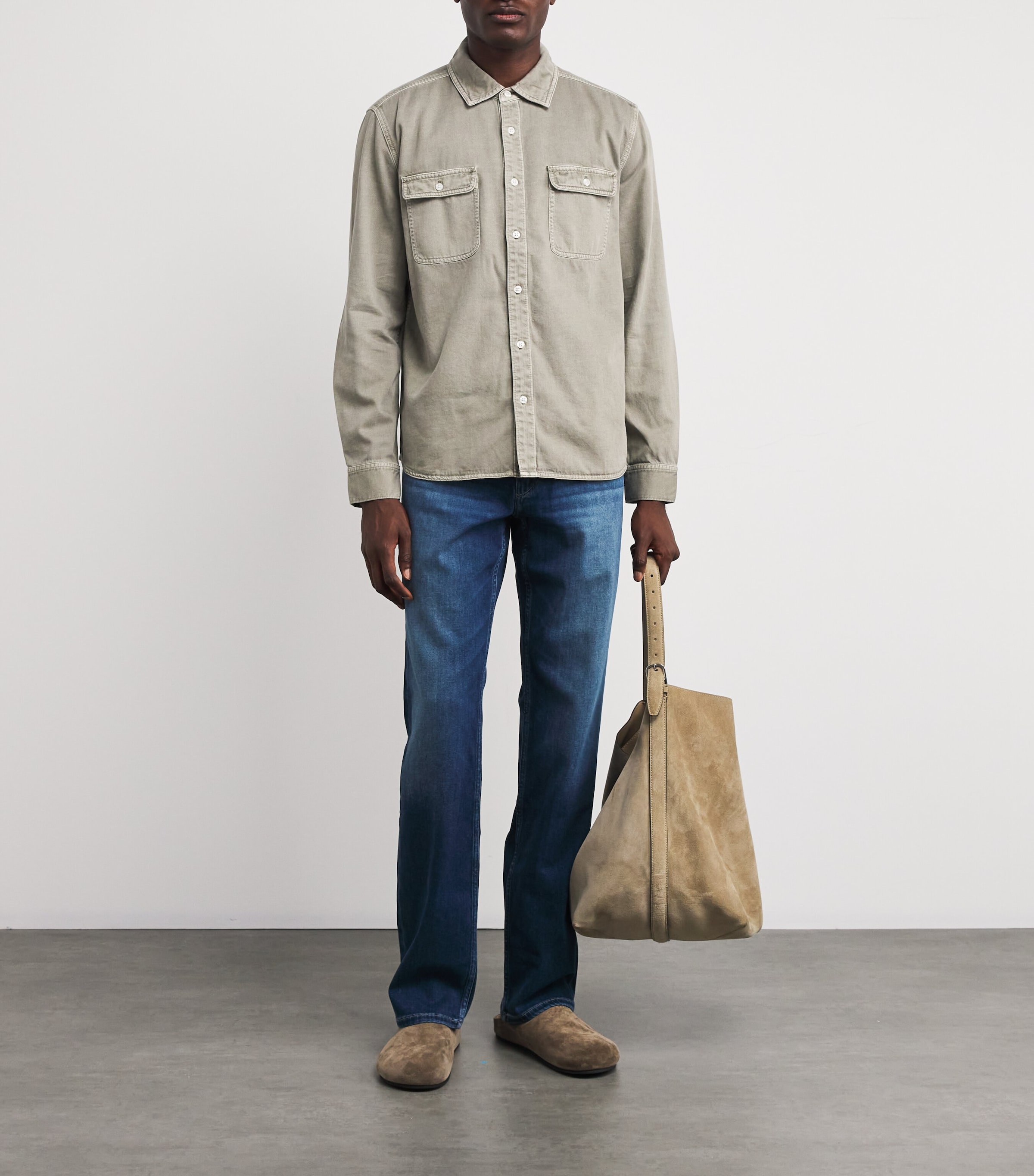 PAIGE Mens Transcend Vintage Doheny Straight Jeans Carnell Image 2