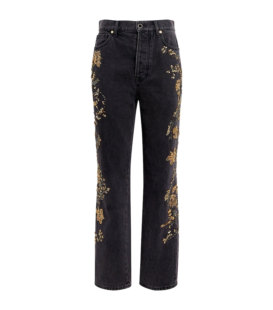 Embellished Daniela Straight Jeans WA_ON WASHED ONYX Image 1