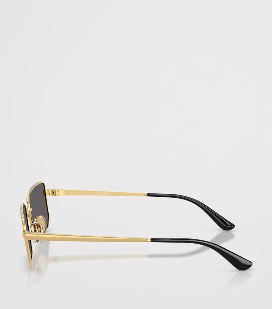 Vogue Metal Rectangular Sunglasses Gold Image 3