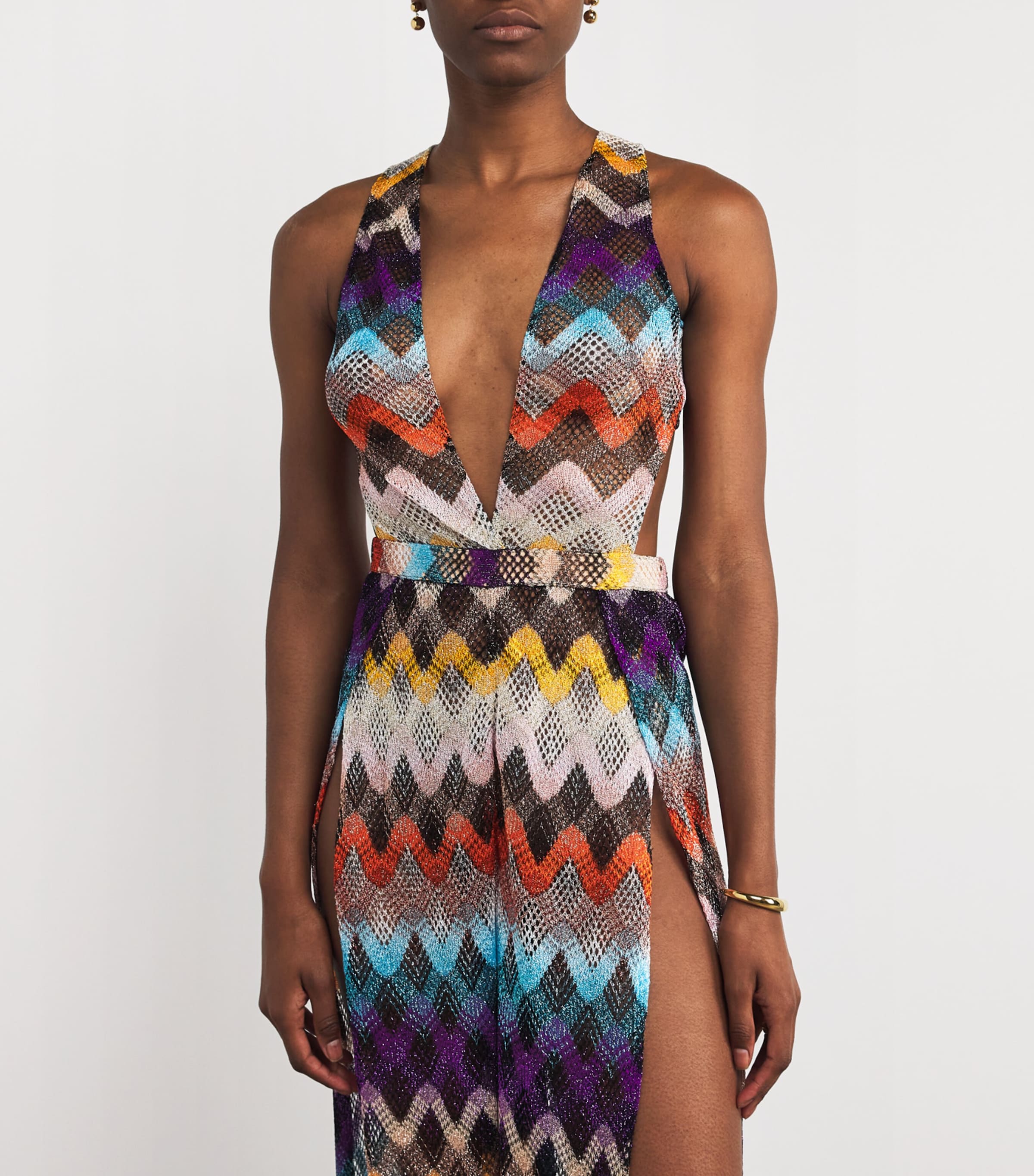 Missoni Zigzag Plunge-Neck Jumpsuit | Harrods US
