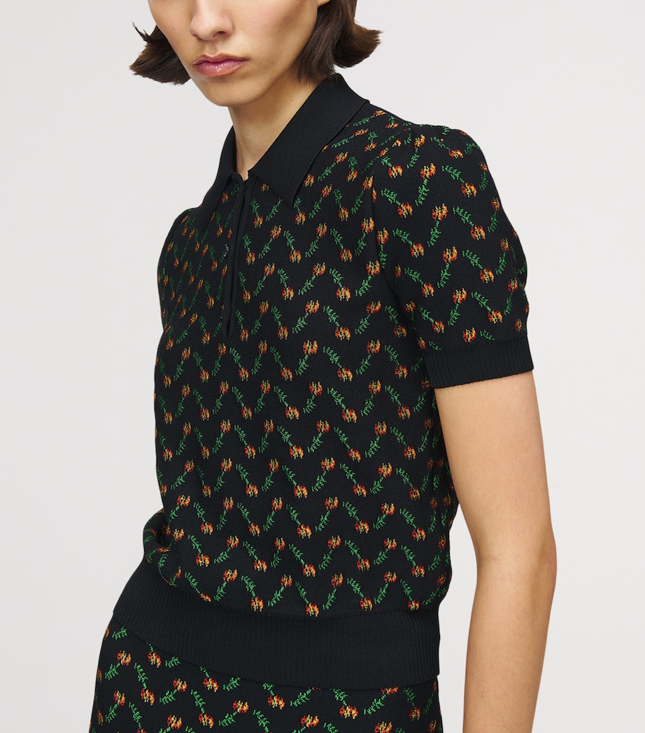 Floral Jacquard Polo Shirt 1417 Image 6