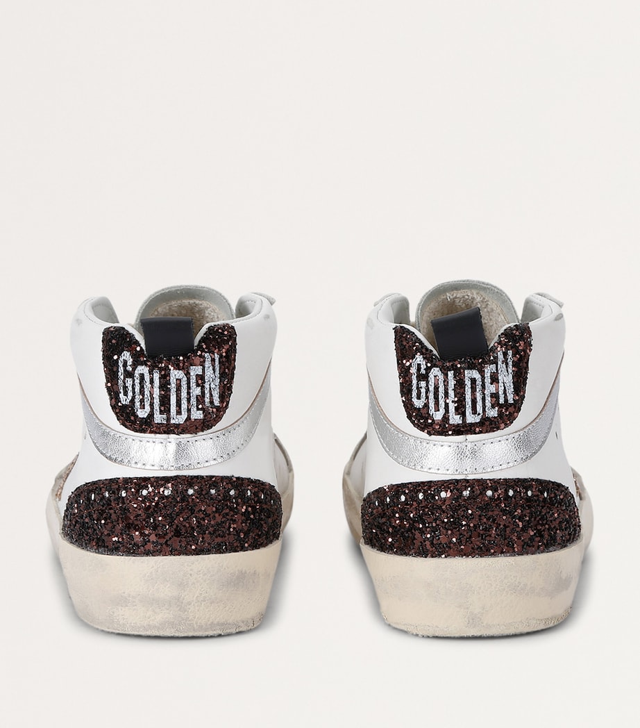 Leather-Glitter Mid Star Sneakers WHITE/COMB Image 2