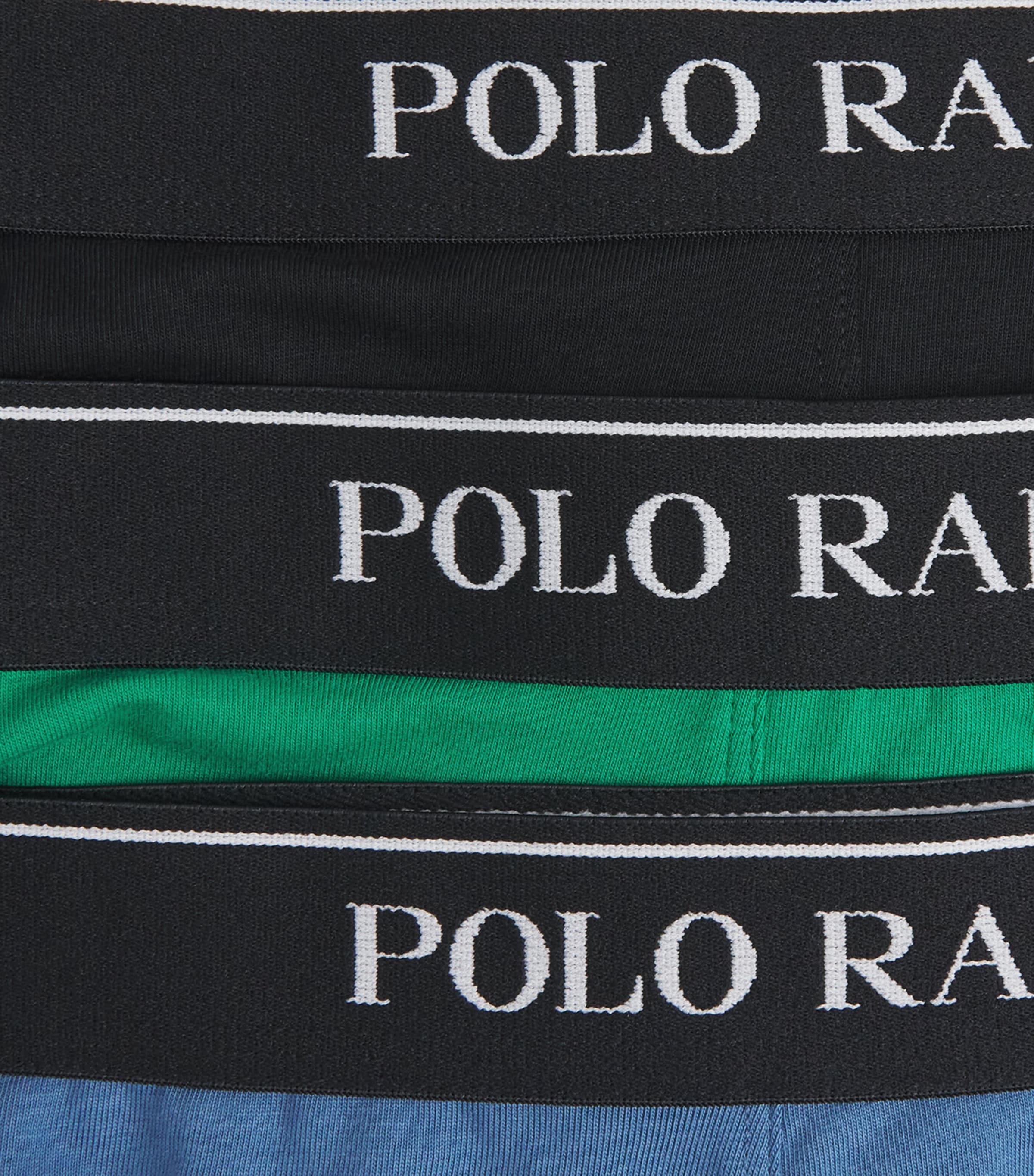 Stretch-Cotton Classic Trunks (Pack of 3) BLUE/ GREEN/BLACK Image 5