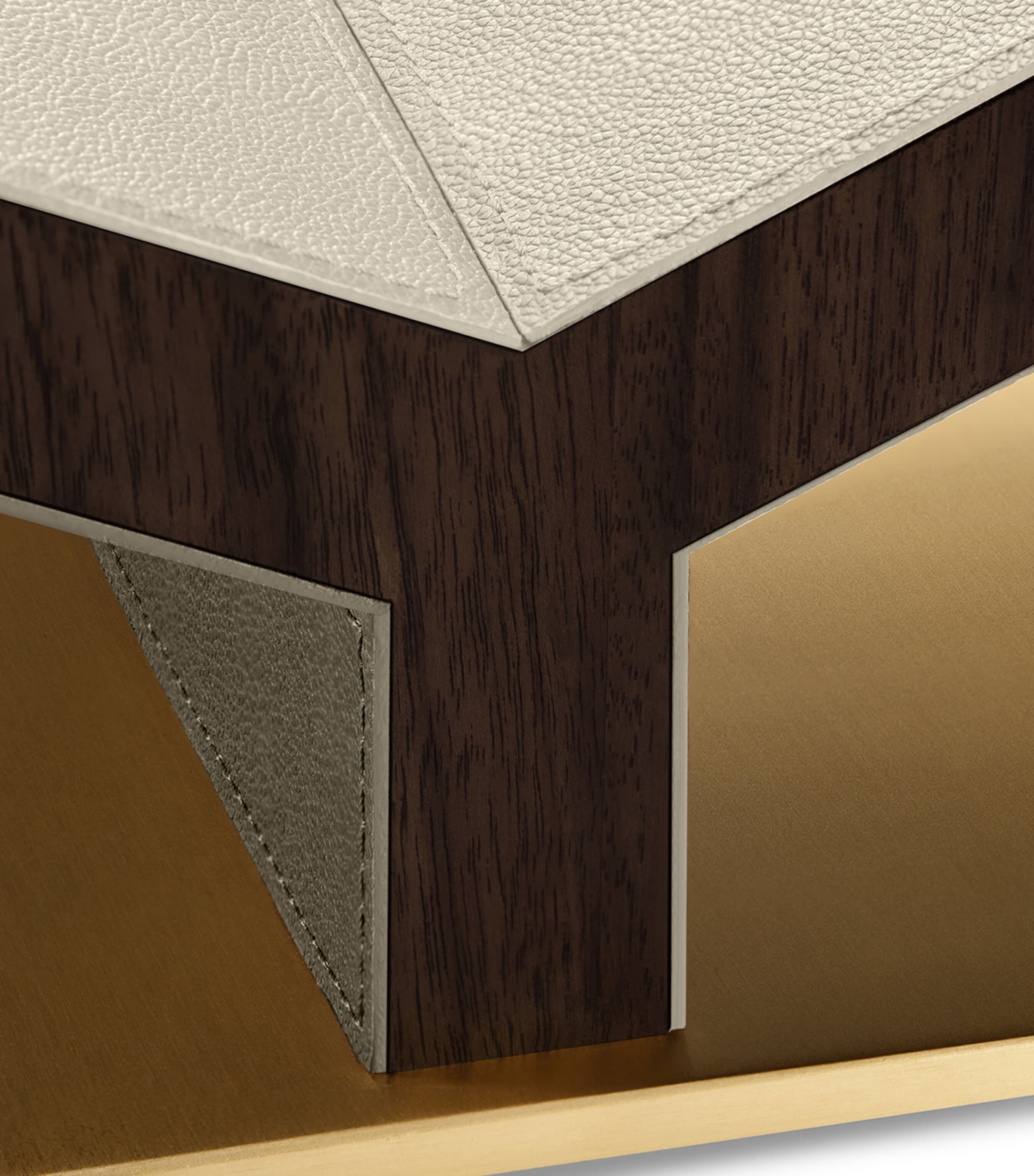 Walnut-Leather Ultimate Collector Bookstand STONE Image 2