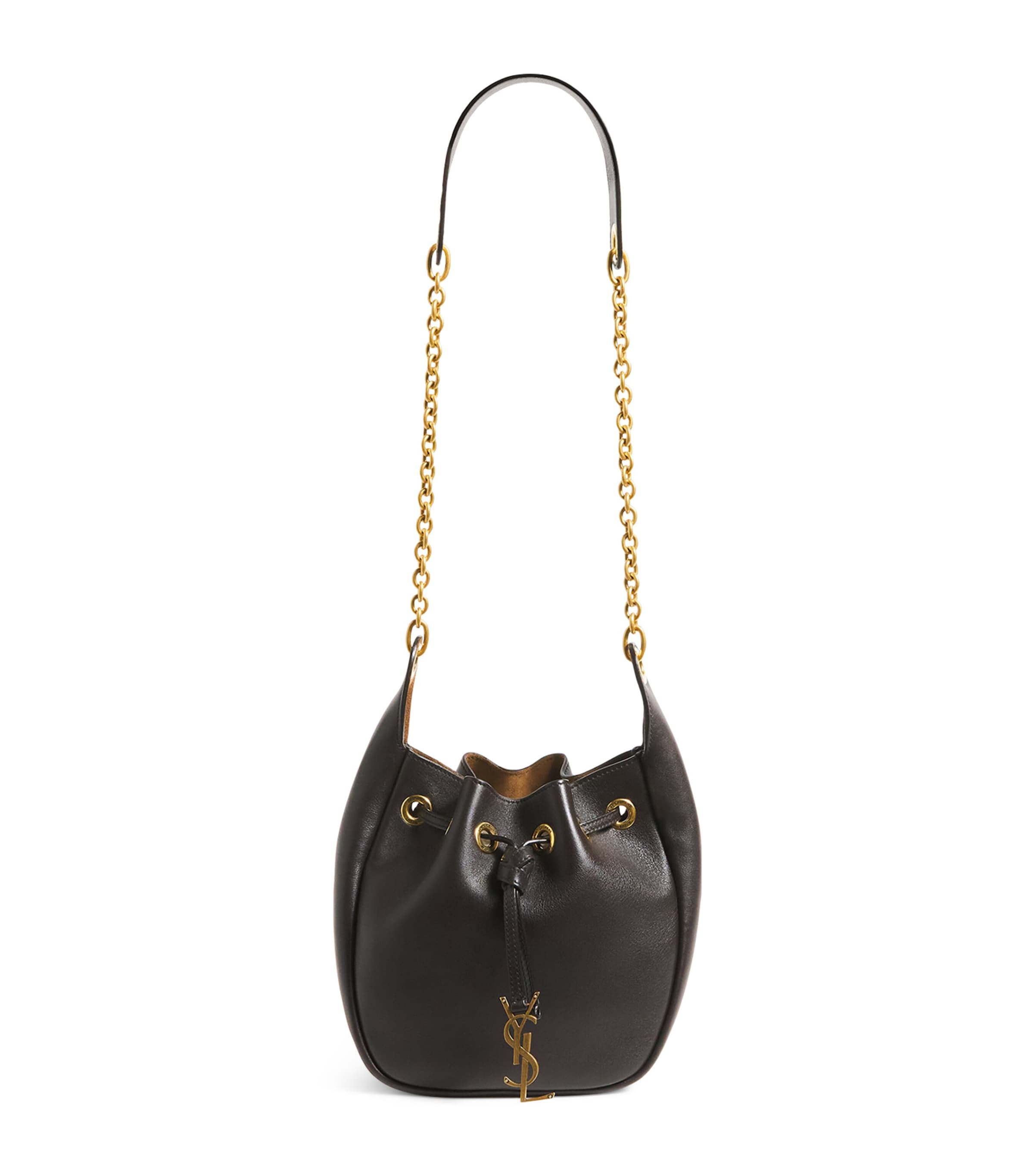 Saint Laurent Leather Cassandre Bucket Bag Image 1