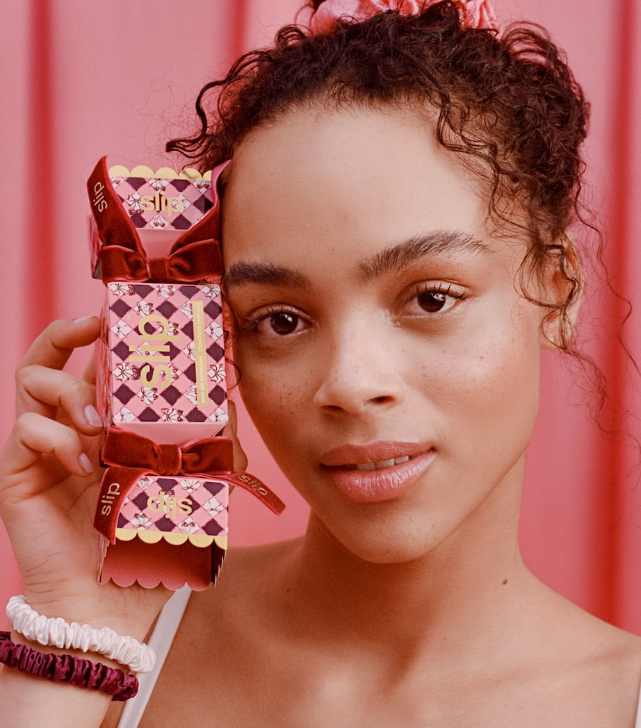 Mulberry Silk Multi-Size Scrunchies in Cracker (Set of 3) SWEETHEART Image 3