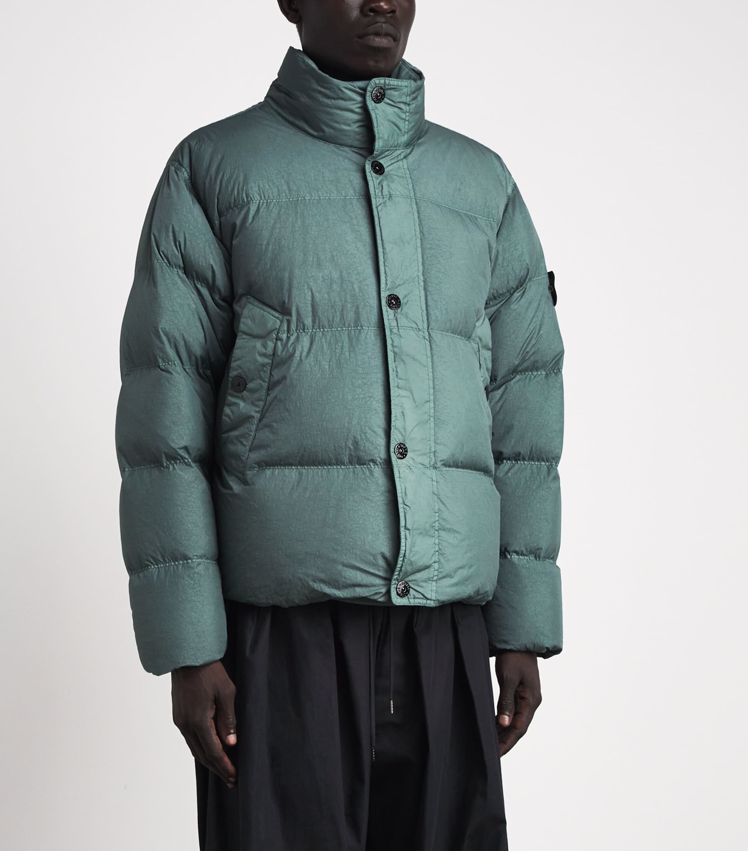 Stone Island Mens Garment-Dyed Down Jacket Image 4