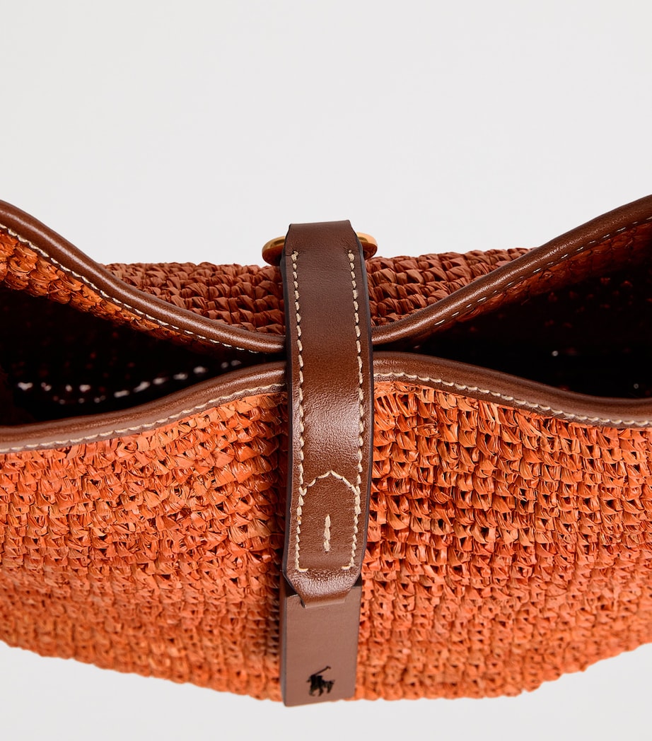 Small Crochet Polo ID Shoulder Bag SEQUOIA/CUOIO Image 4