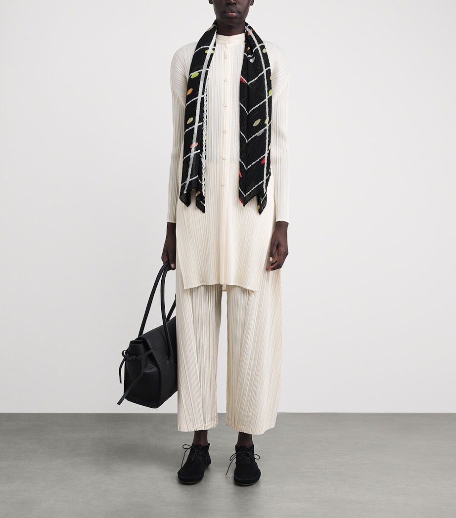 Pleats Please Issey Miyake Crossing Dots Scarf Black Image 3