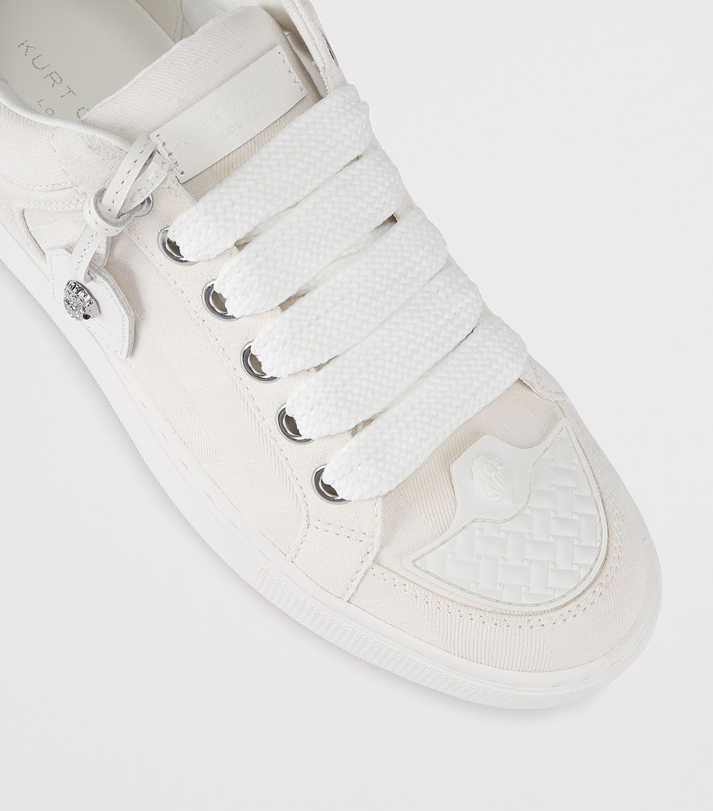 Kurt Geiger London Denim Southbank Tag Sneakers White Image 2