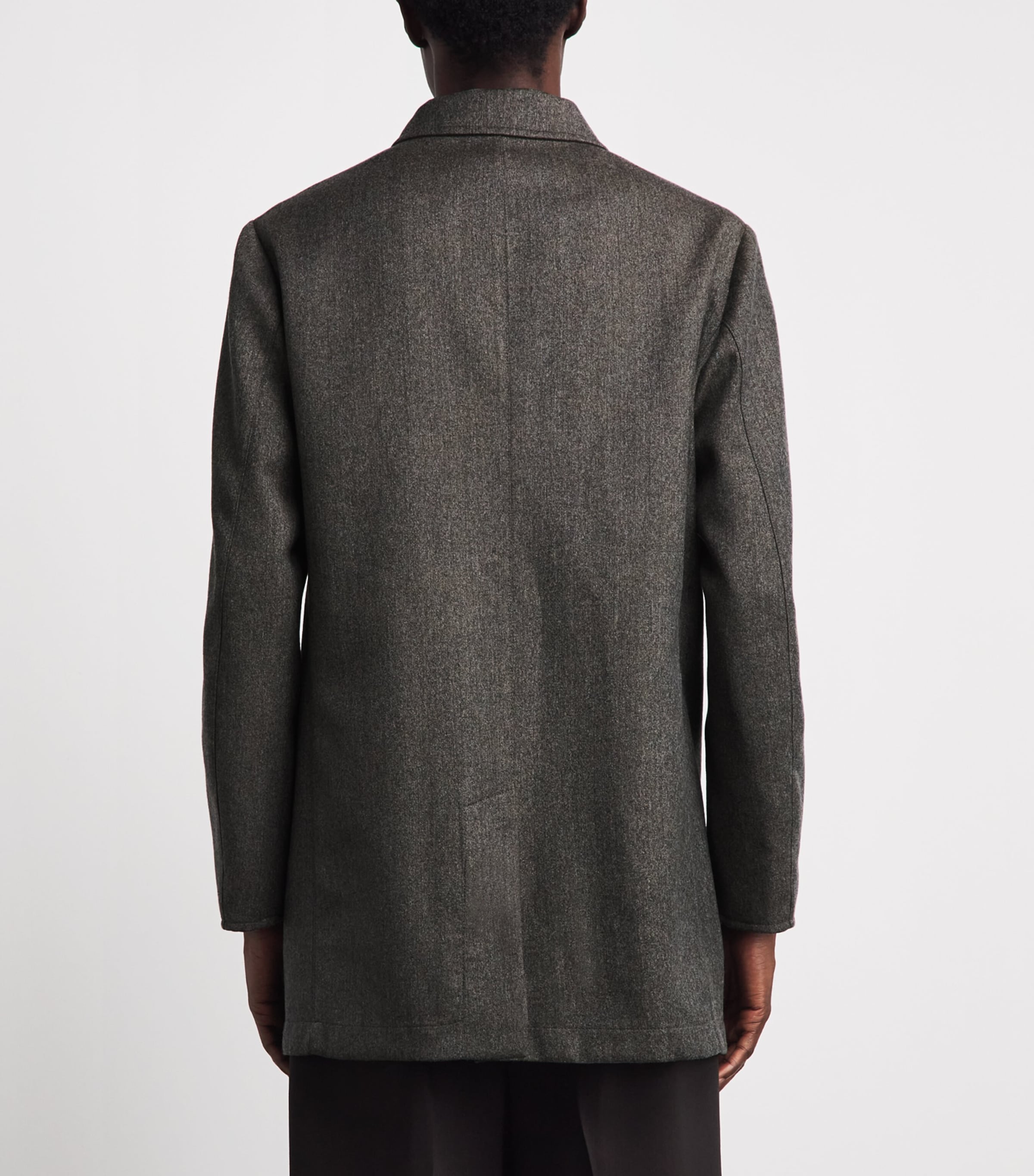 Pal Zileri Mens Wool Reversible Overcoat Light Brown Image 5