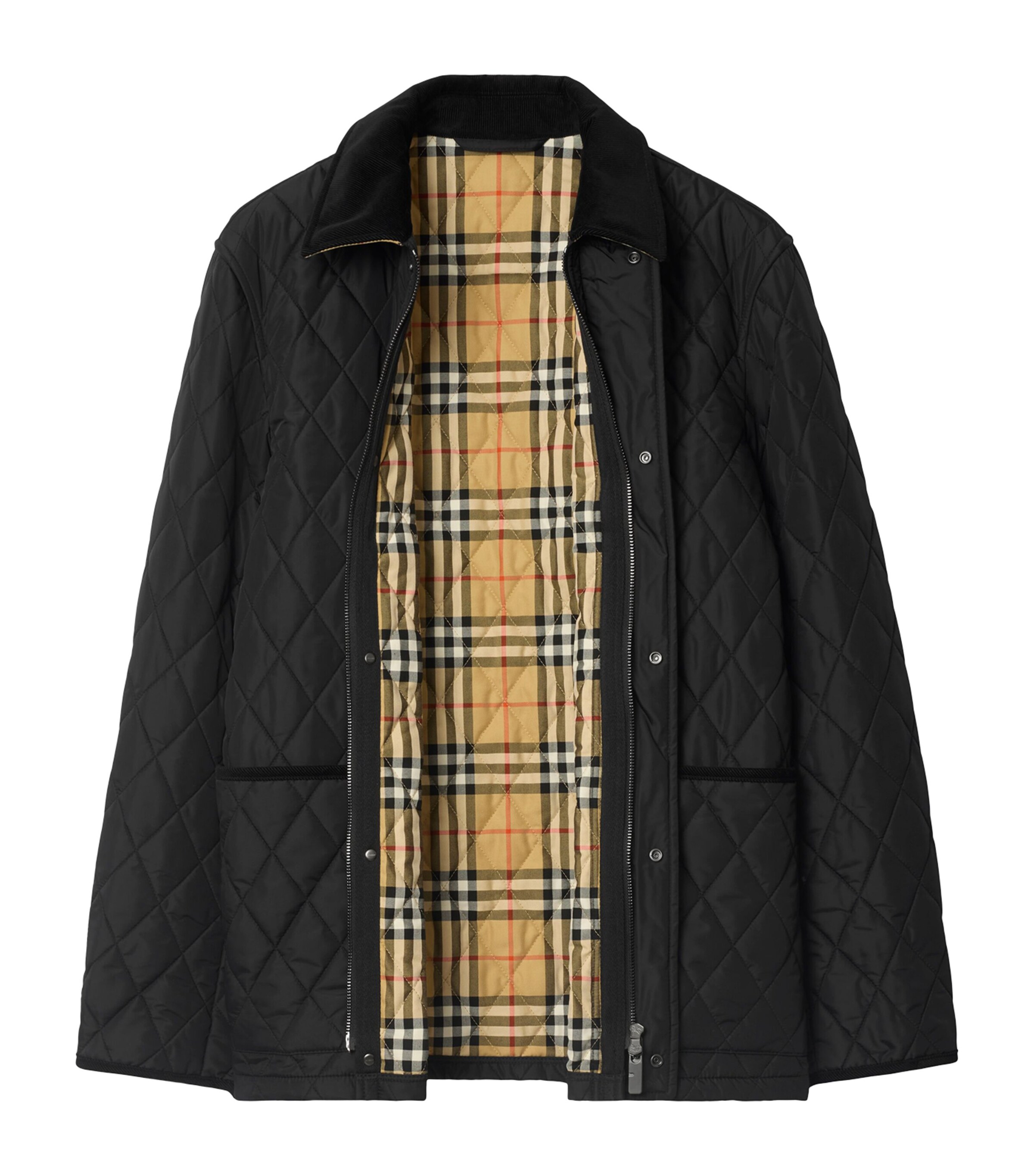 Burberry Mens Quilted Barn Jacket Black Image 3