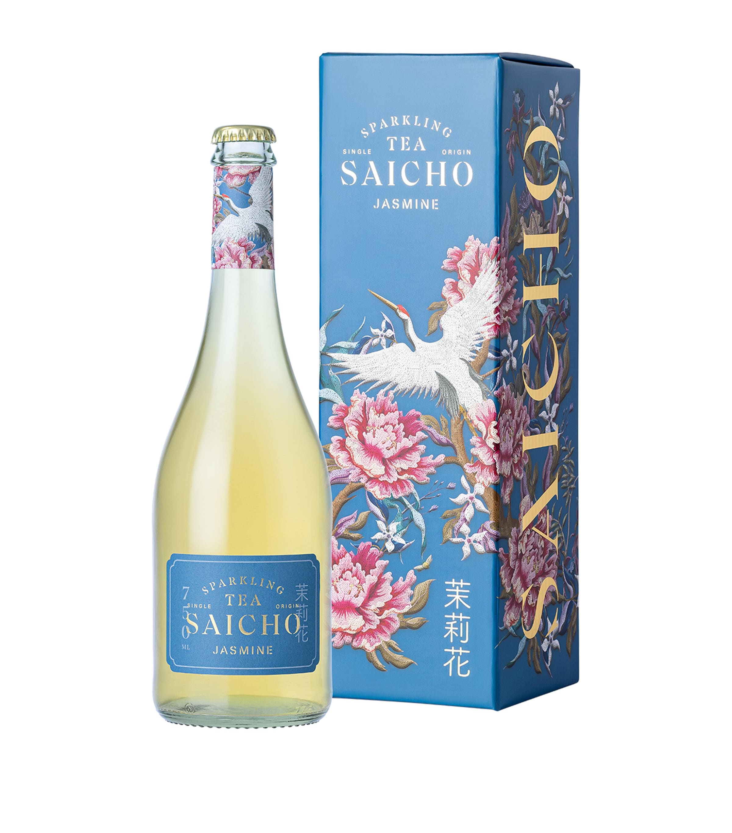 SAICHO Jasmine Sparkling Tea (75cl) | Christmas | Wine & Spirits | Low & No Alcohol | Tea | Loose Leaf Tea | Food | Free From | Halal | Drinks | Tea & Coffee
