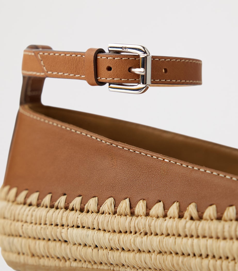 Calf Leather Barlowe Wedge Espadrilles 110 RL GOLD Image 5