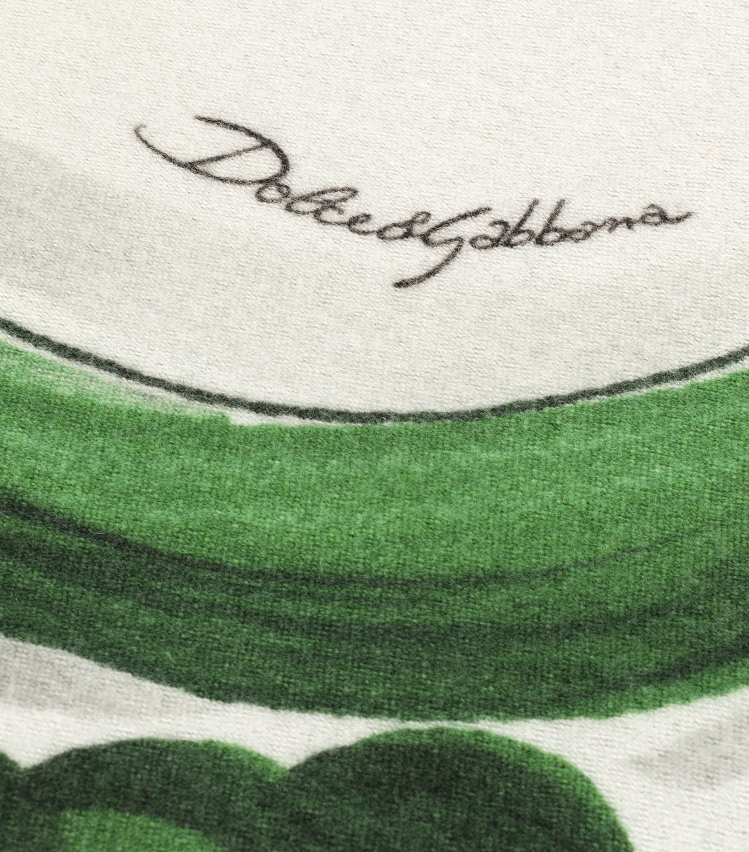 Wool-Silk Majolica Print Throw (140cm x 180cm) UV013-VERDE FD.BIANC Image 3