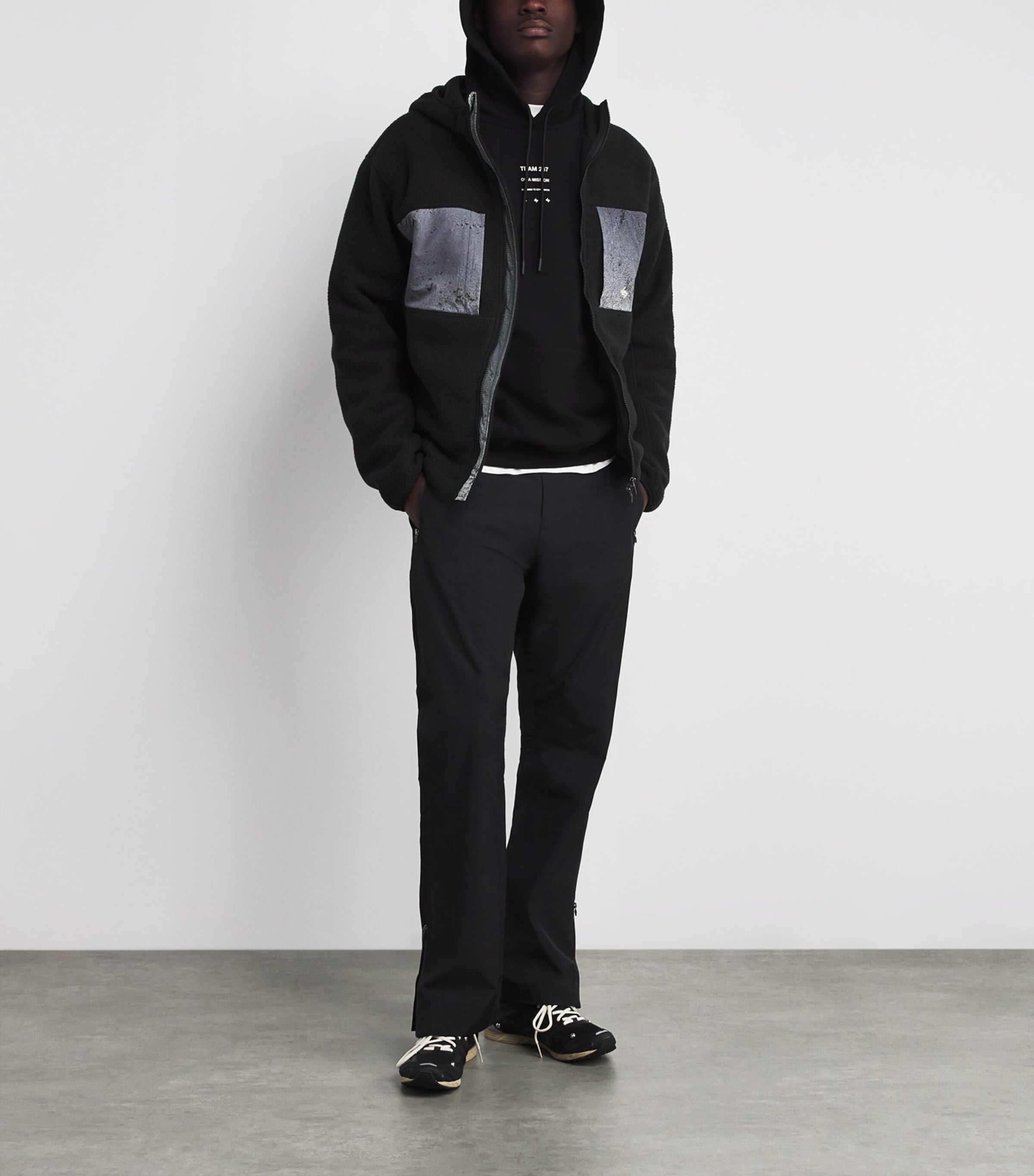 Ripstop Borg Fleece Jacket BLACK Image 2