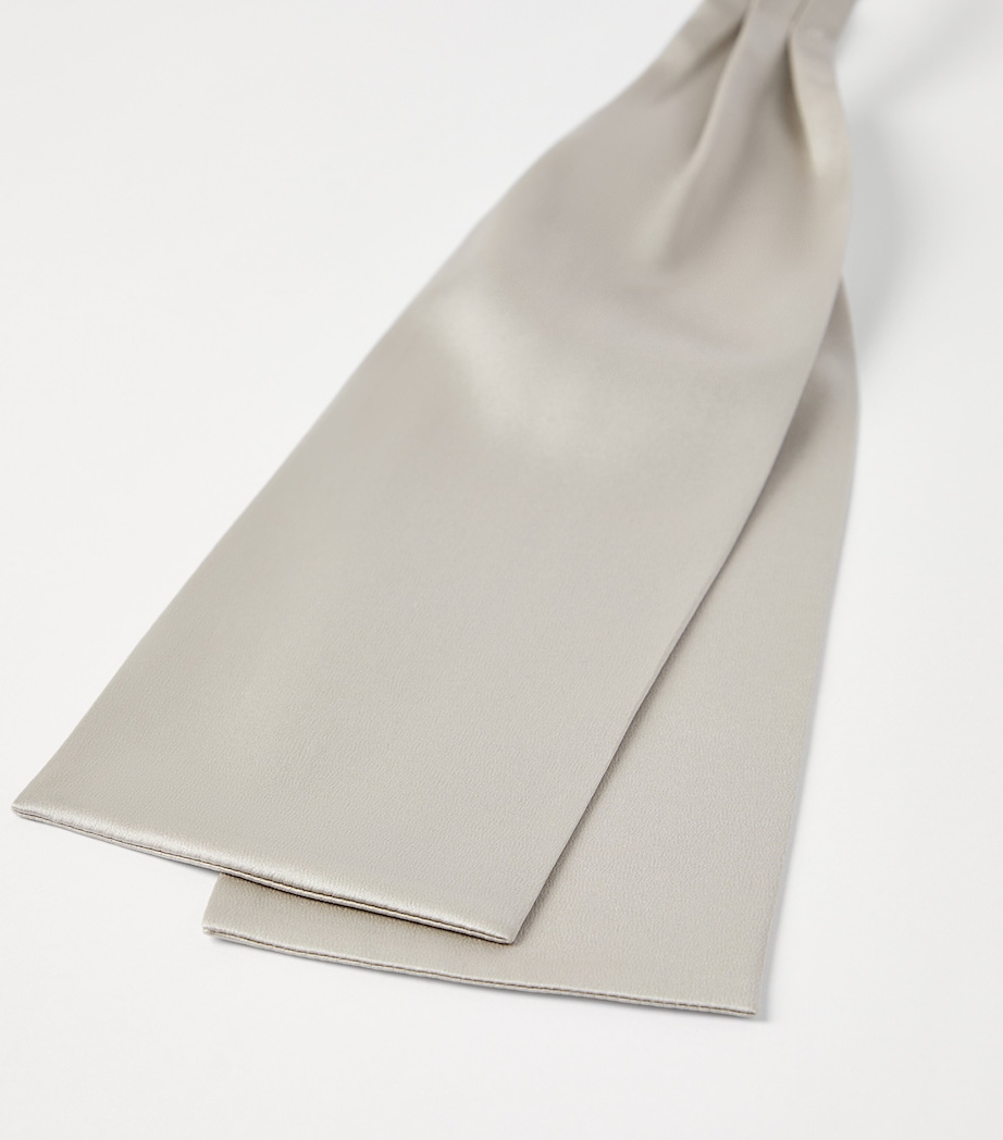 Stretch-Satin Silk Jabot Scarf C4274 Image 3