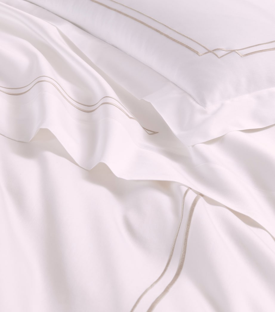 Frette Layering Embroidery Euro Pillow Sham (65cm x 65cm) Milk/savage B Image 2