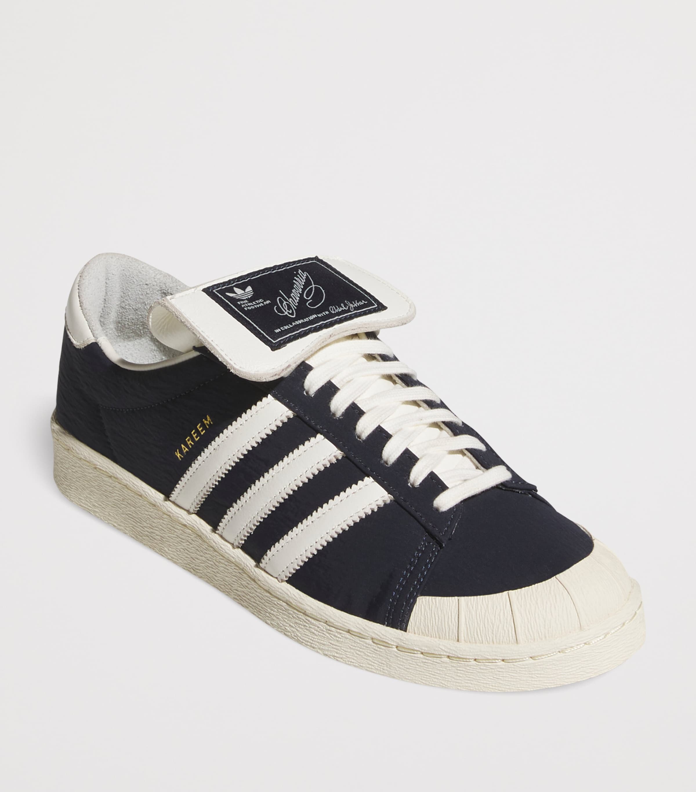 x adidas Originals Leather Jabbar Sneakers LEGEND INK/GLD MTL Image 5