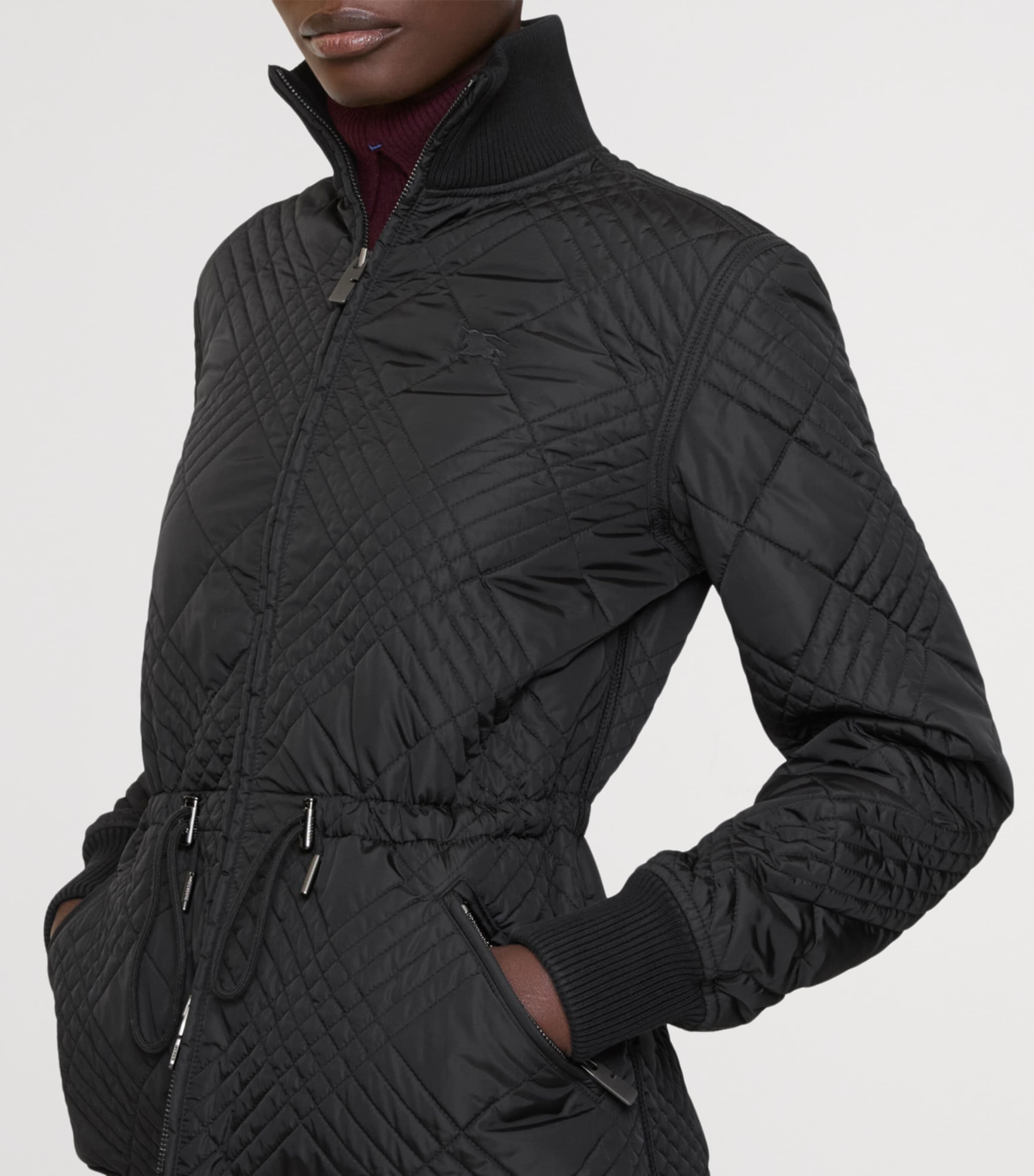 Micro-Stitch Wakerley Quilted Jacket BLACK Image 4