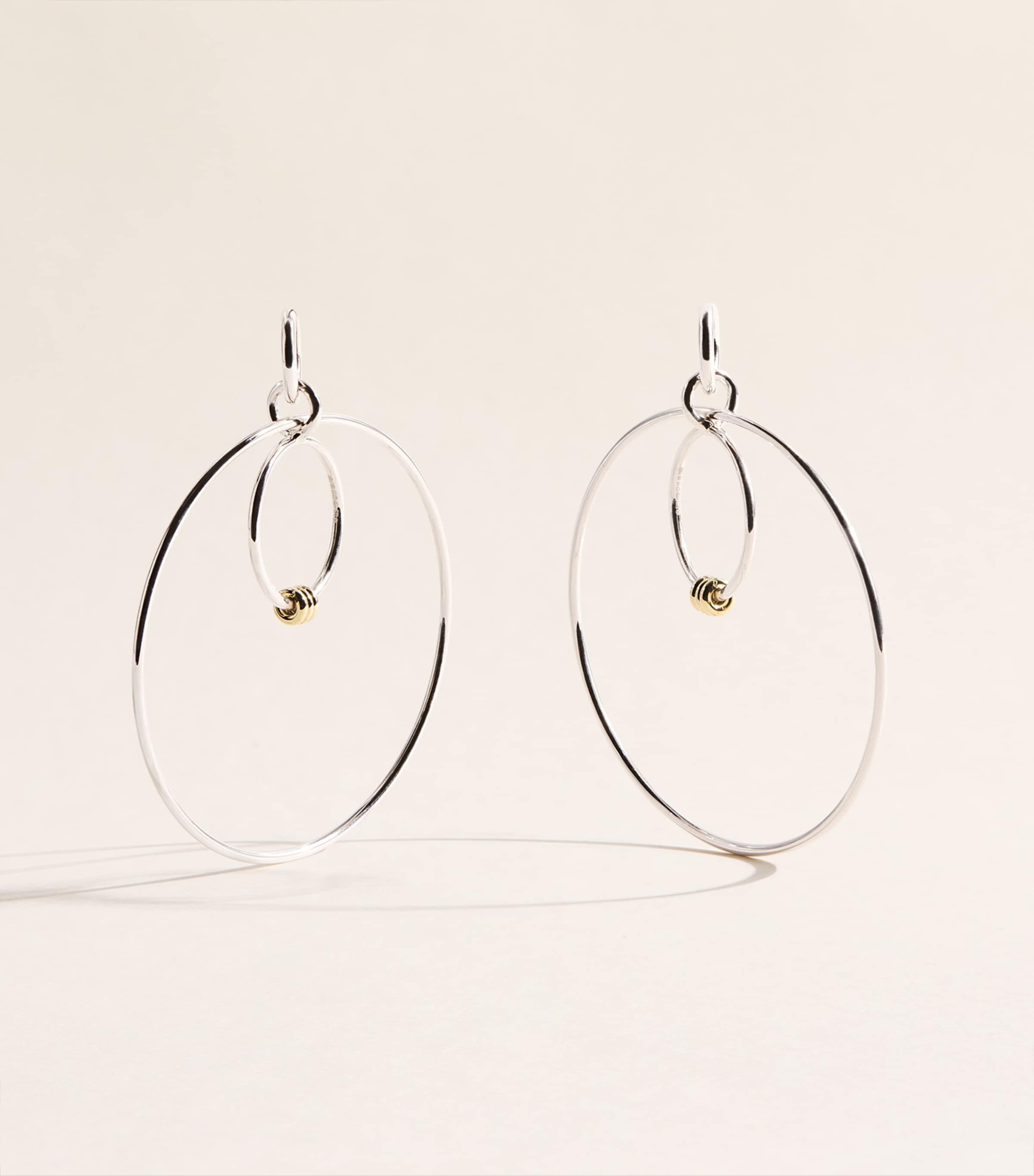 Spinelli Kilcollin Sterling Silver and Yellow Gold Echo Hoop Earrings Sterling Silver Image 1