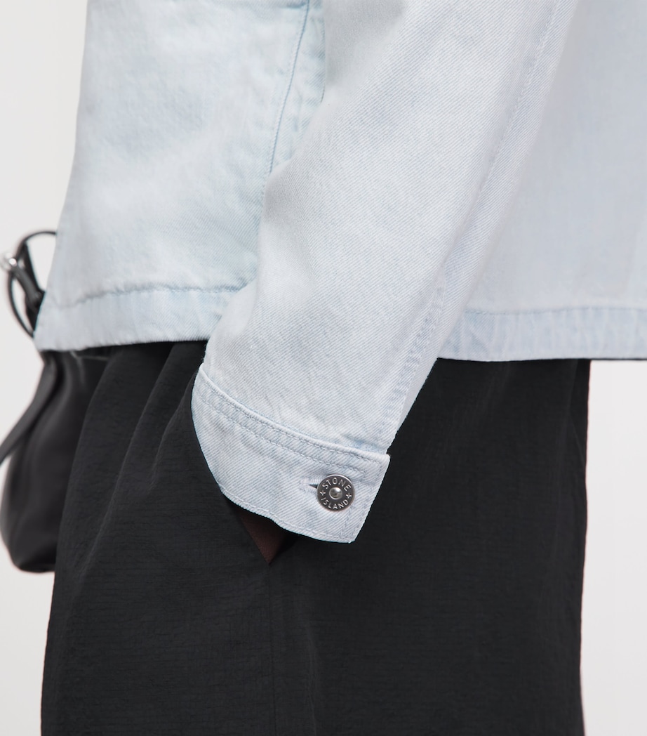 Stone Island Mens Denim Coach Jacket Image 3