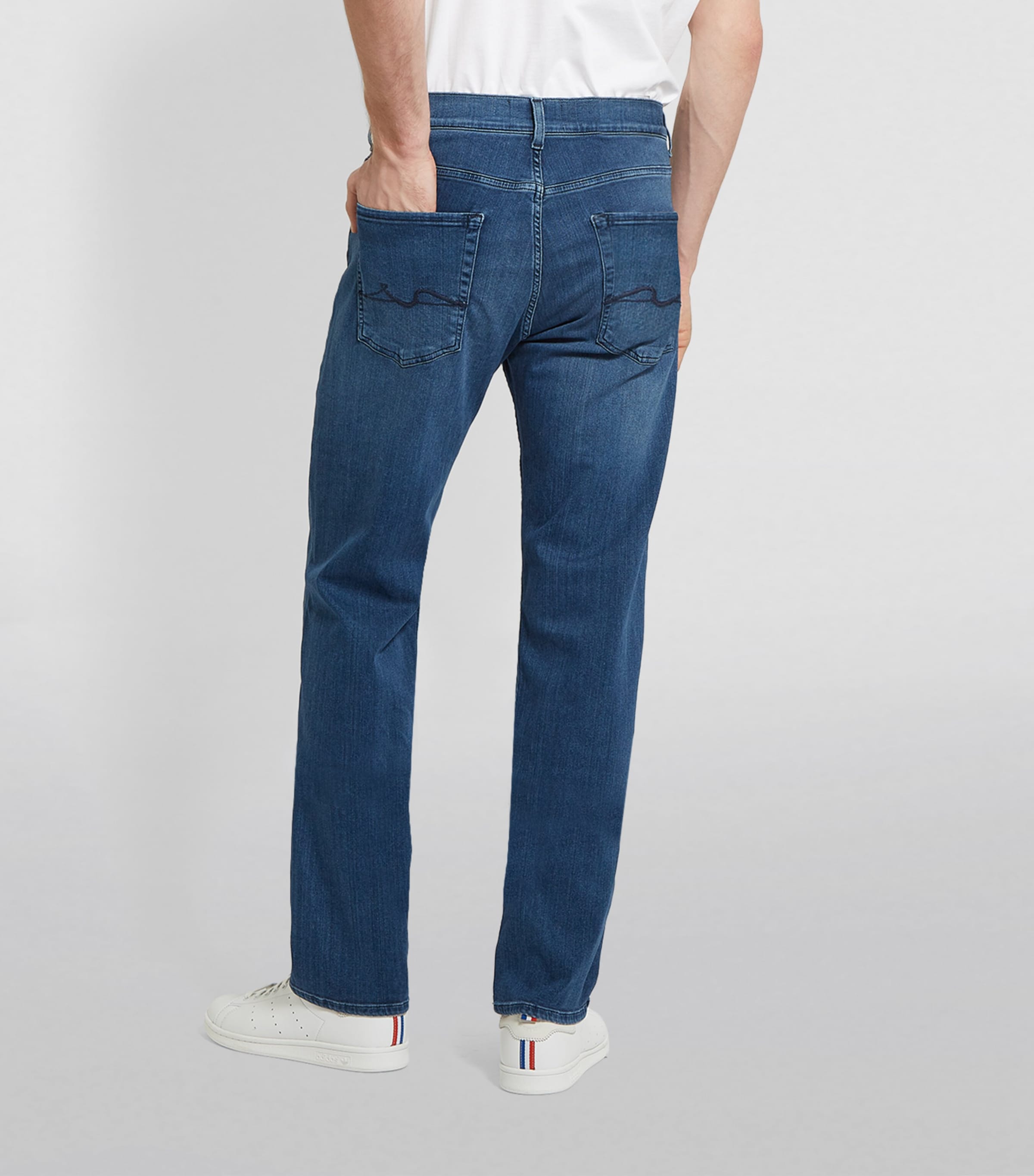 Straight Luxe Performance Jeans MID BLUE Image 4