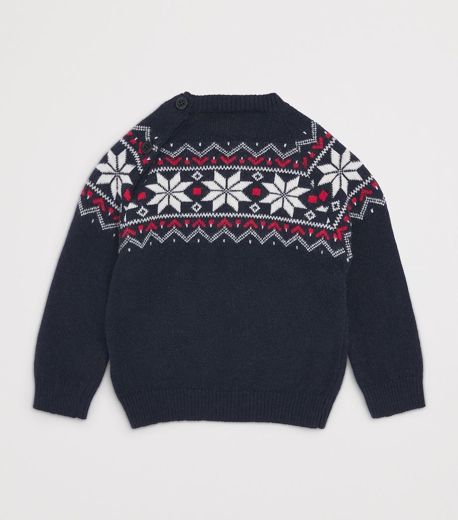 Patachou Fair Isle Sweater (6 Months-4 Years) Marine Image 2