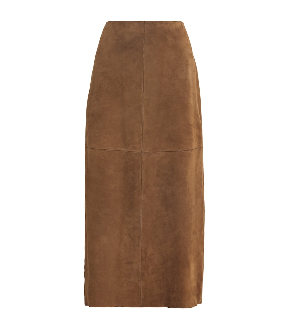 Suede Midi Skirt OCHRE Image 1