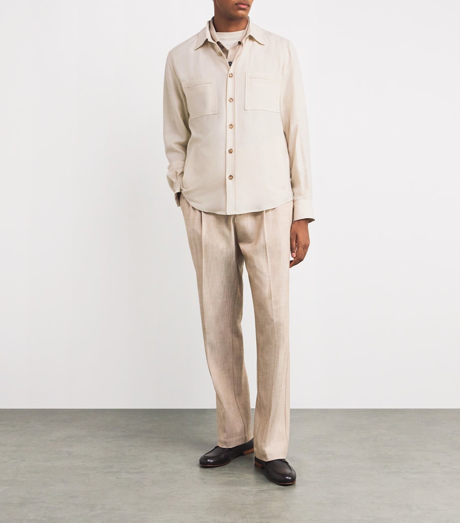 Cashmere-Linen Overshirt 82399 SAND Image 2