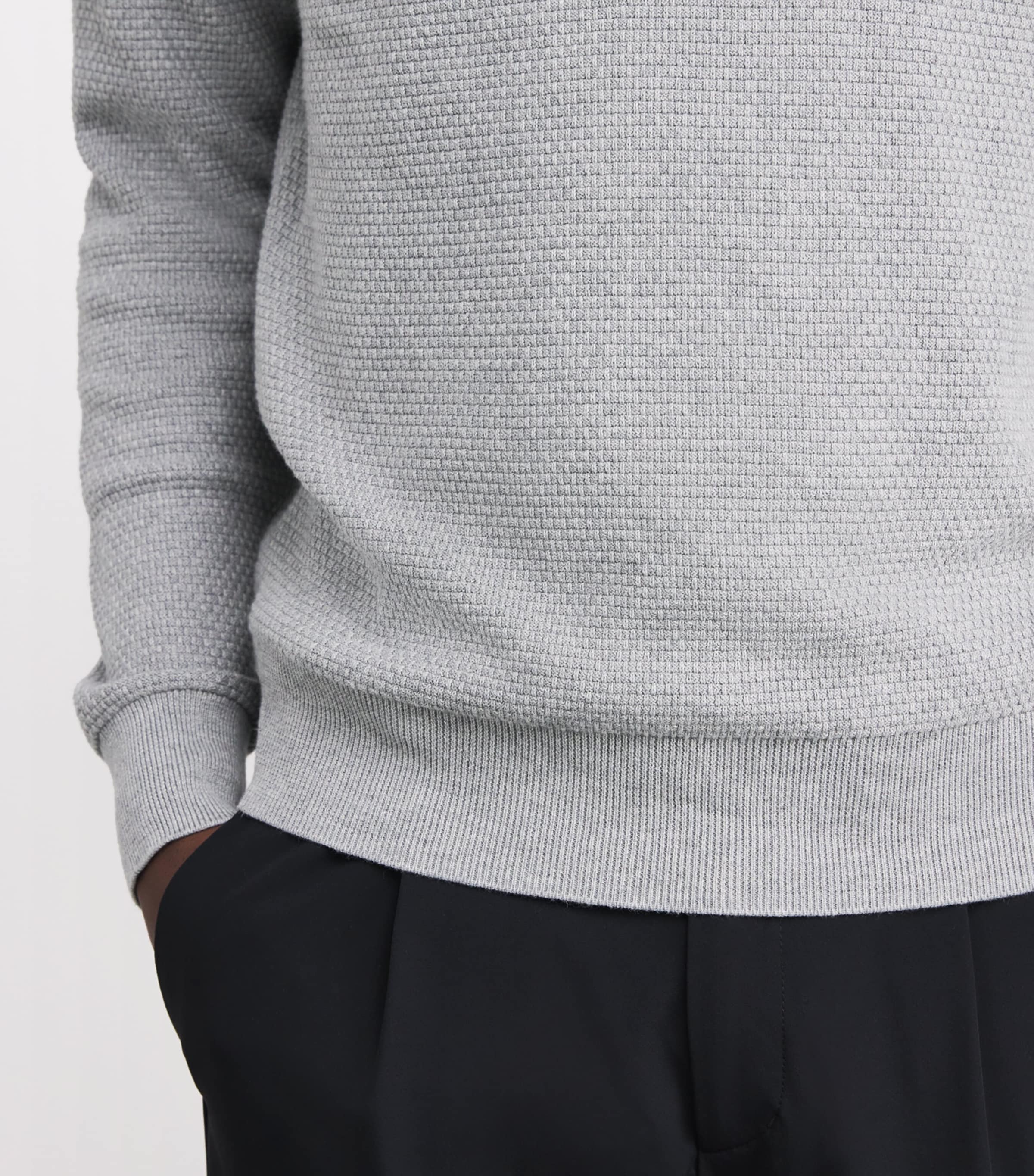 Cotton-Blend Sweater ANDOVER HEATHER Image 6