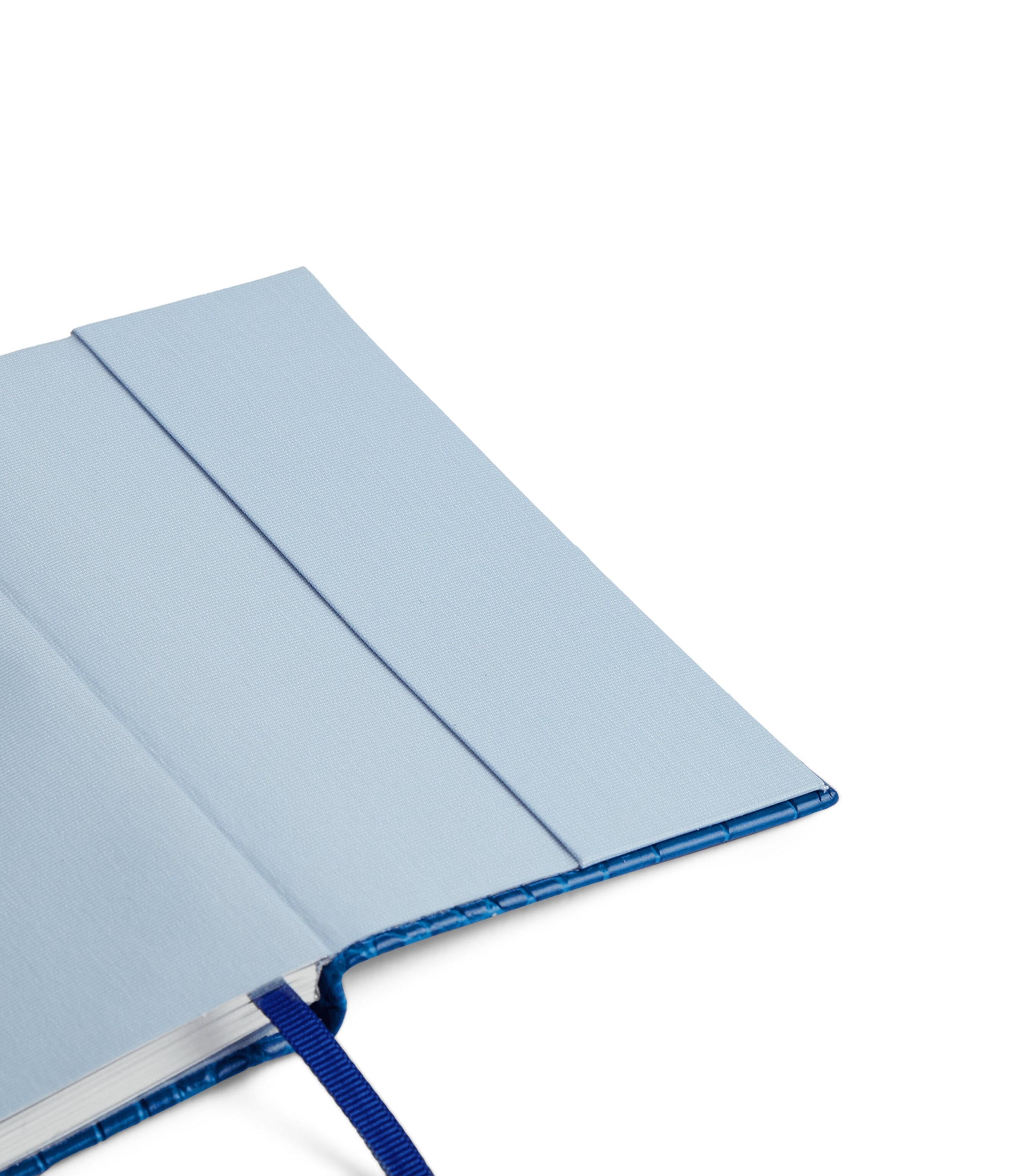 Mara Leather Croc-Embossed Panama 2026 Pocket Diary CERULEAN Image 4