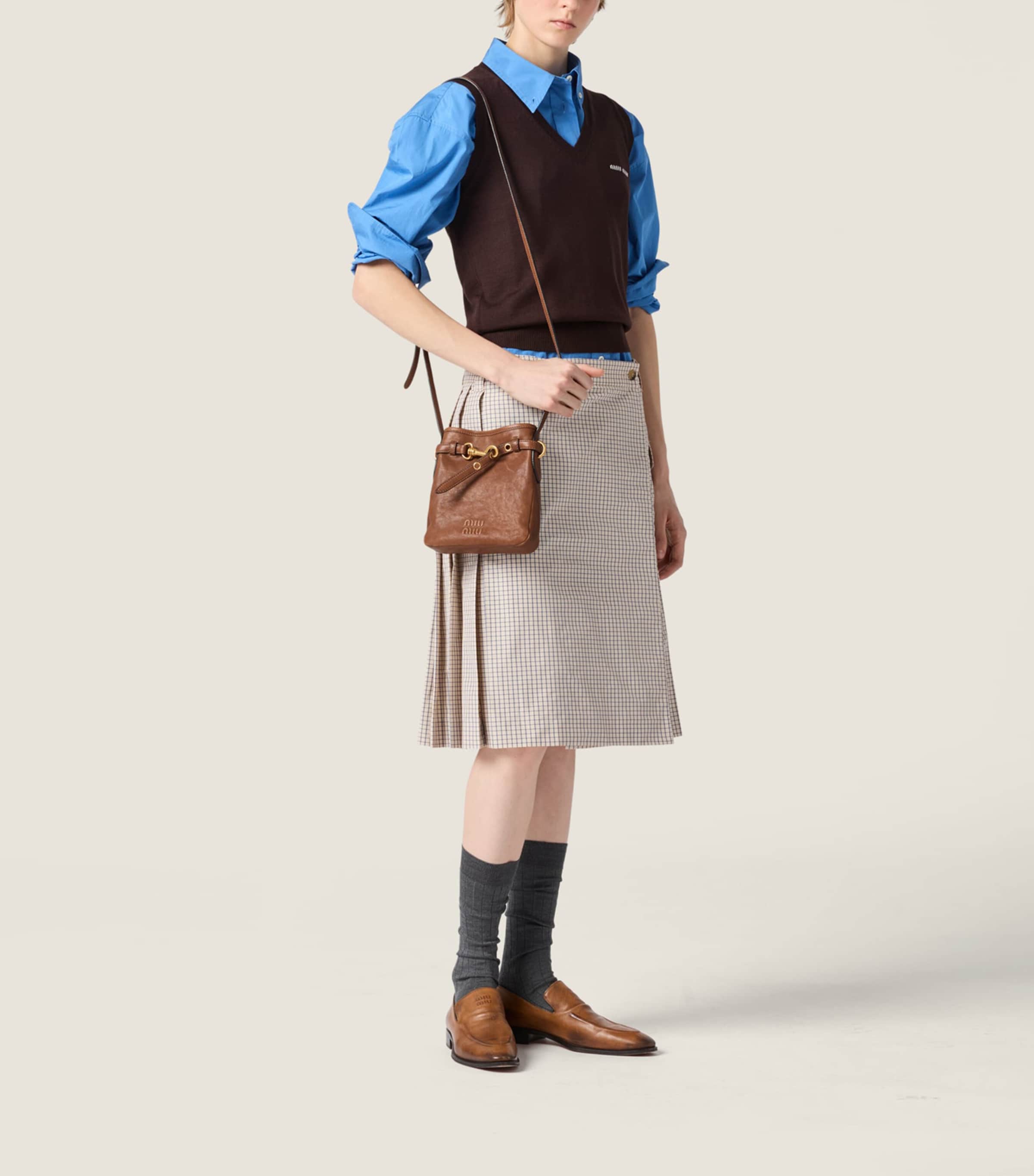 Miu Miu Womens Wool Logo Sweater Vest Image 2