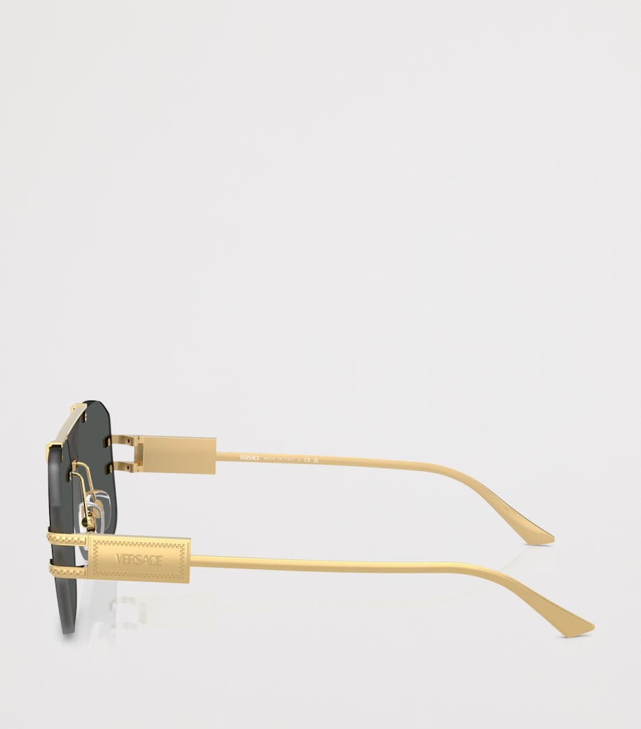Versace Irregular Square Sunglasses Gold Image 3