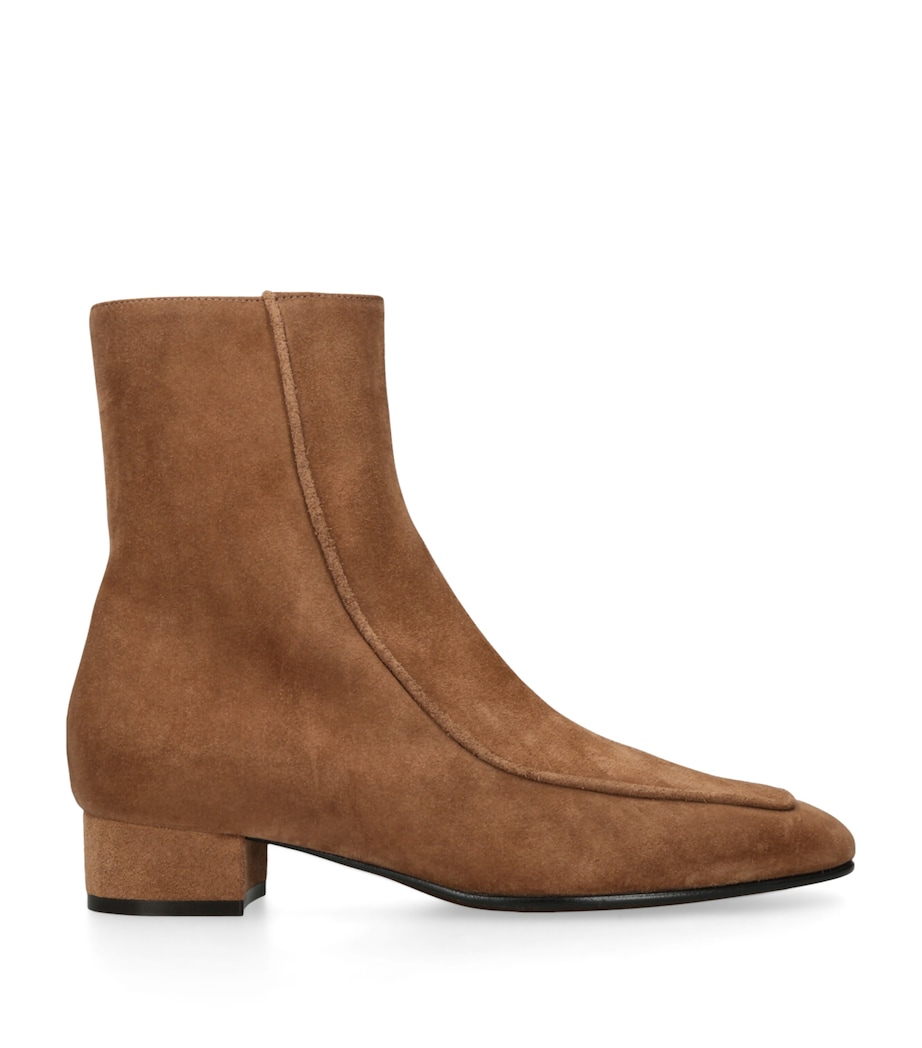 Herbert Levine Suede Shadow Ban Ankle Boots 30 Brown Image 1