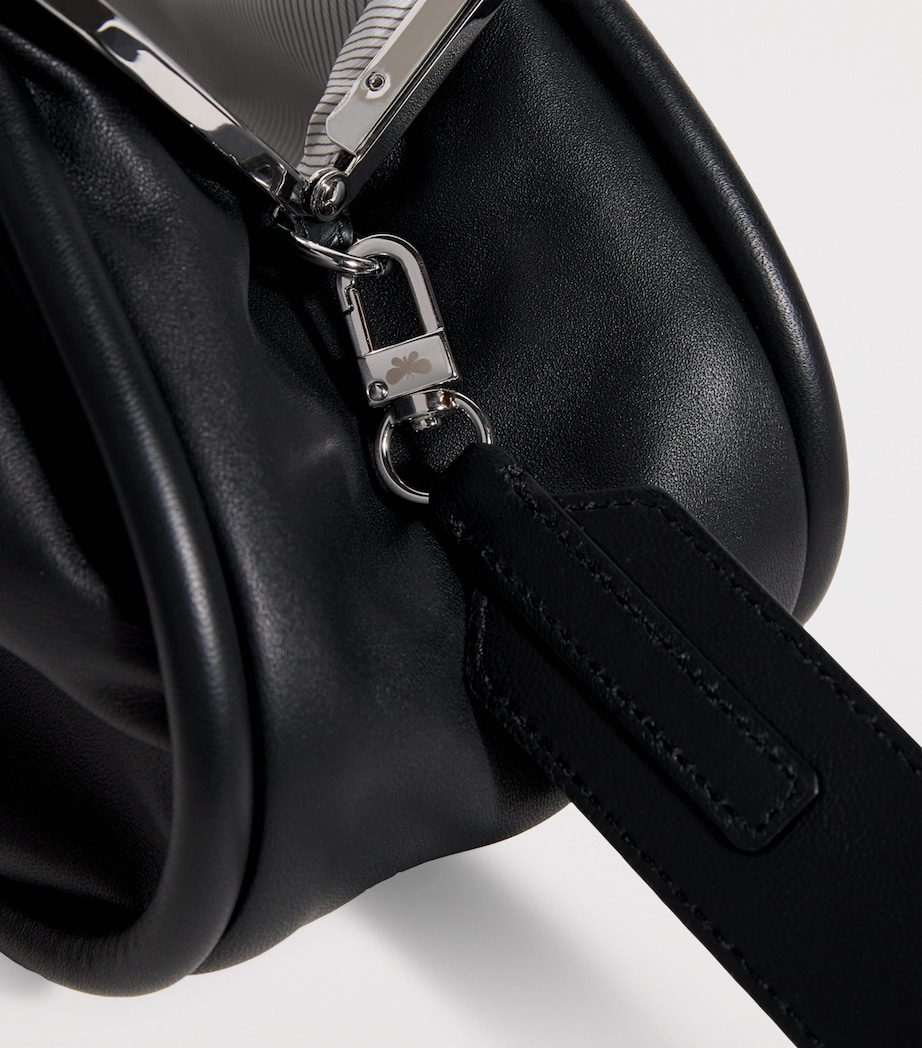 Medium Leather Pasticcino Clutch Bag BLACK Image 6