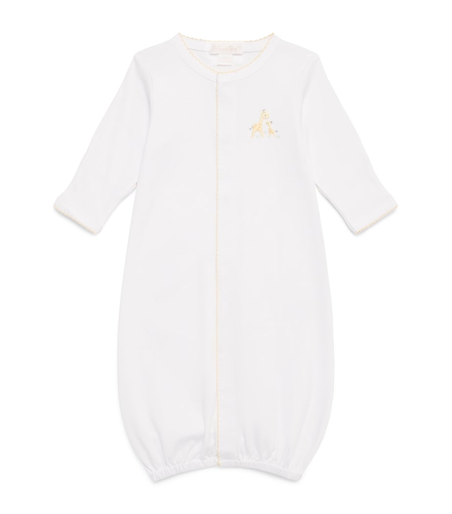 Kissy Kissy Pima Cotton Giraffe Convertible Gown (Newborn) White/yellow Image 1