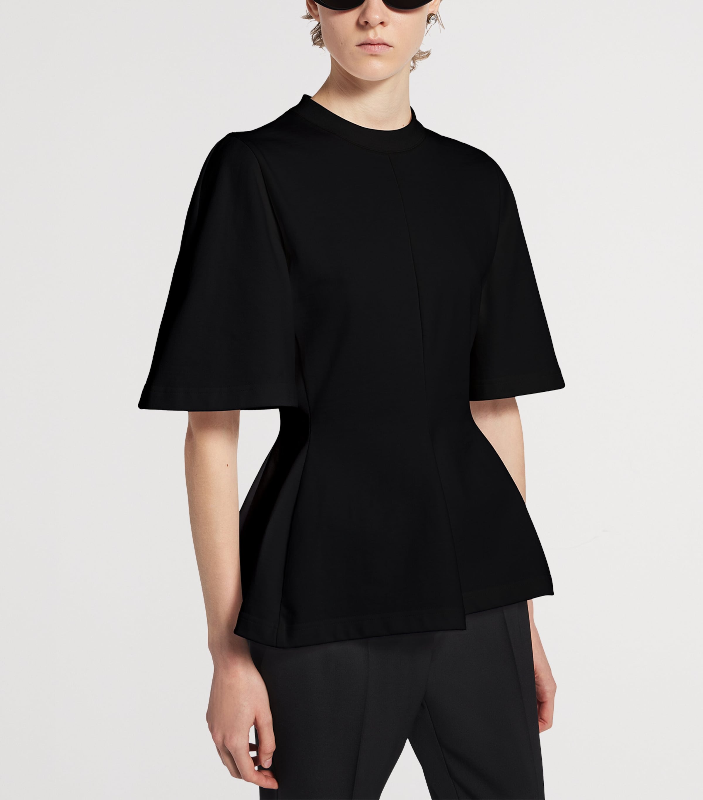 Balenciaga Womens Cotton Shaped T-Shirt Image 5